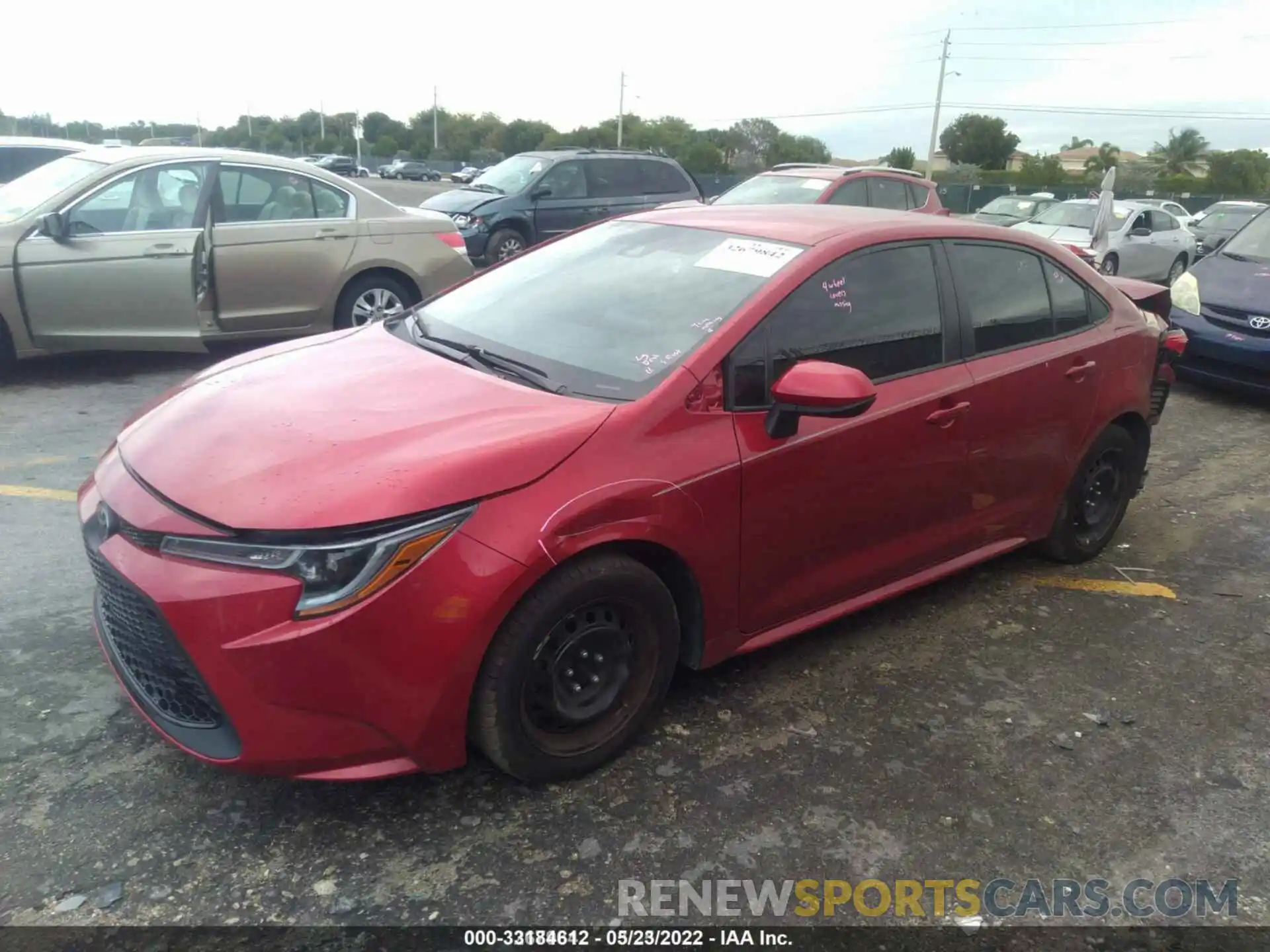 2 Photograph of a damaged car 5YFEPRAE8LP129145 TOYOTA COROLLA 2020