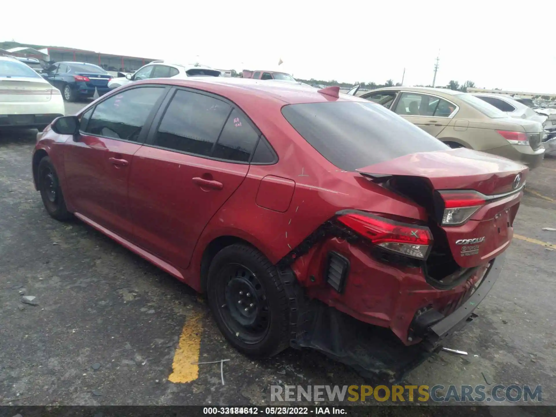 3 Photograph of a damaged car 5YFEPRAE8LP129145 TOYOTA COROLLA 2020