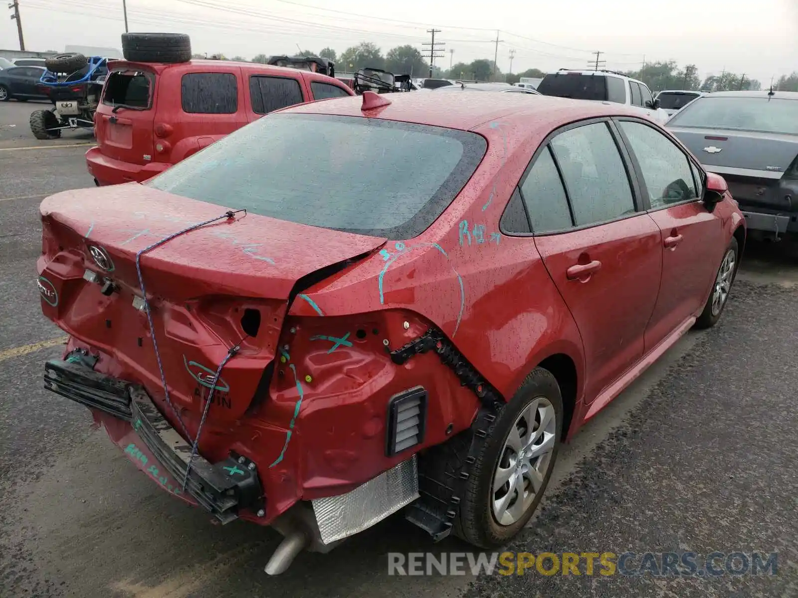 4 Photograph of a damaged car 5YFEPRAE8LP131641 TOYOTA COROLLA 2020