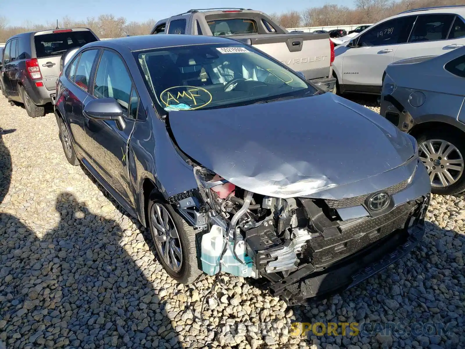 1 Photograph of a damaged car 5YFEPRAE8LP132076 TOYOTA COROLLA 2020