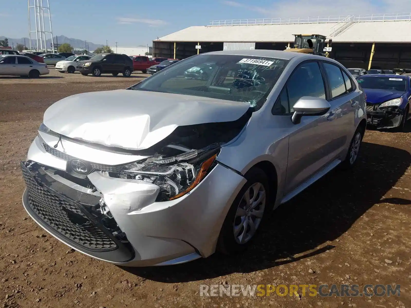 2 Photograph of a damaged car 5YFEPRAE8LP136757 TOYOTA COROLLA 2020