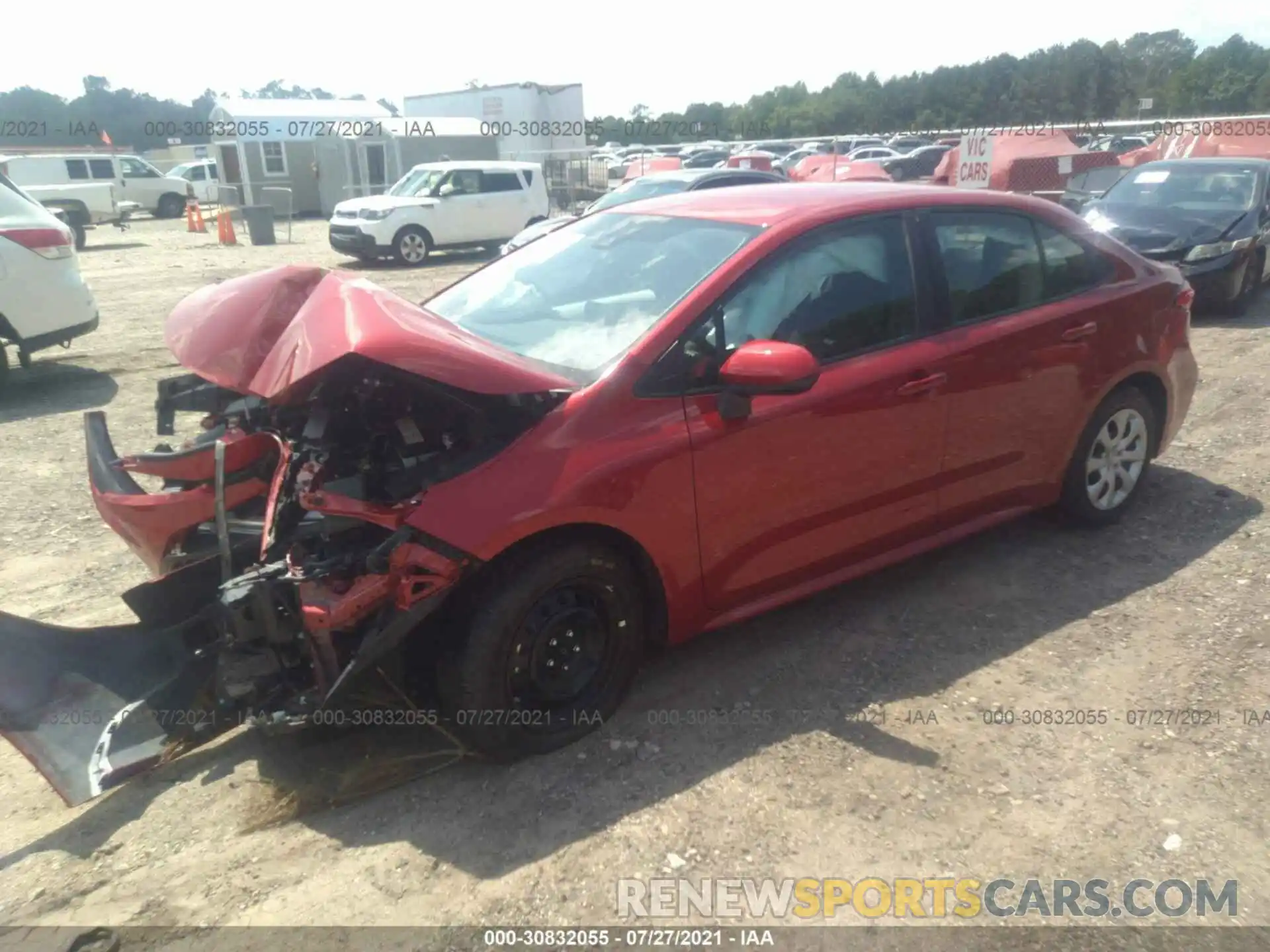 2 Photograph of a damaged car 5YFEPRAE8LP139951 TOYOTA COROLLA 2020