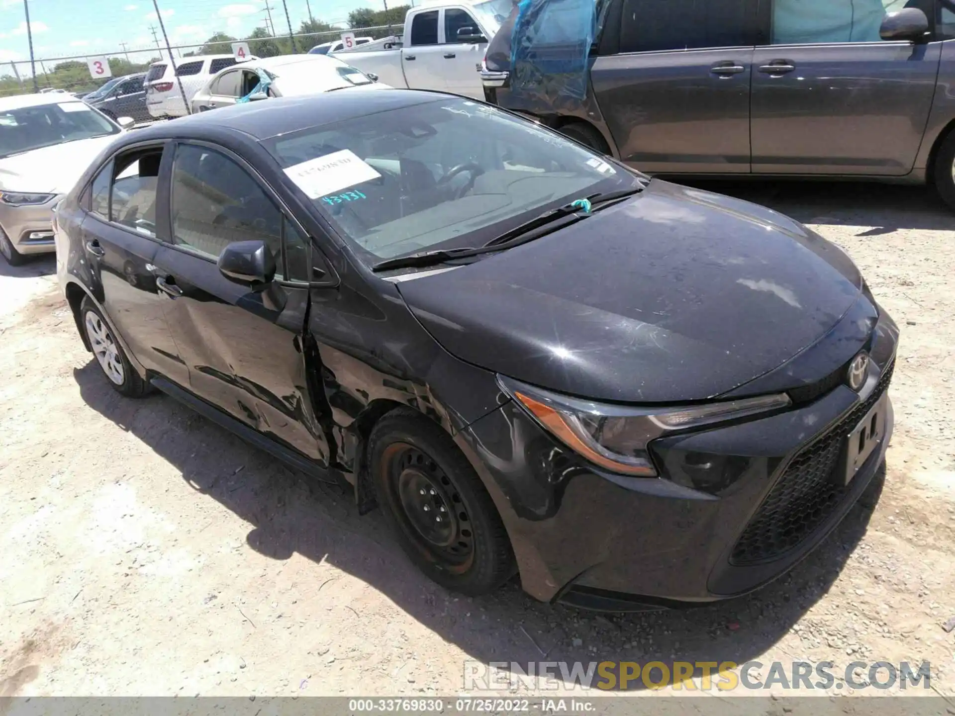 1 Photograph of a damaged car 5YFEPRAE8LP141568 TOYOTA COROLLA 2020