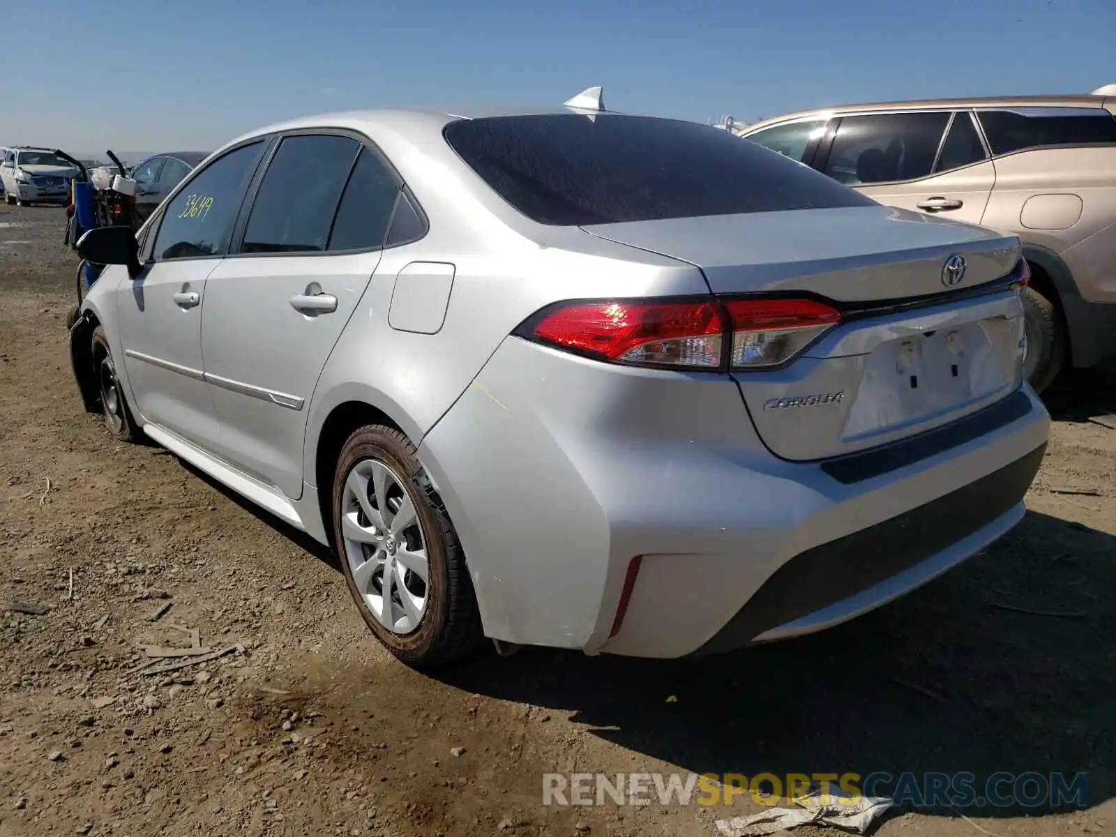 3 Photograph of a damaged car 5YFEPRAE8LP142865 TOYOTA COROLLA 2020