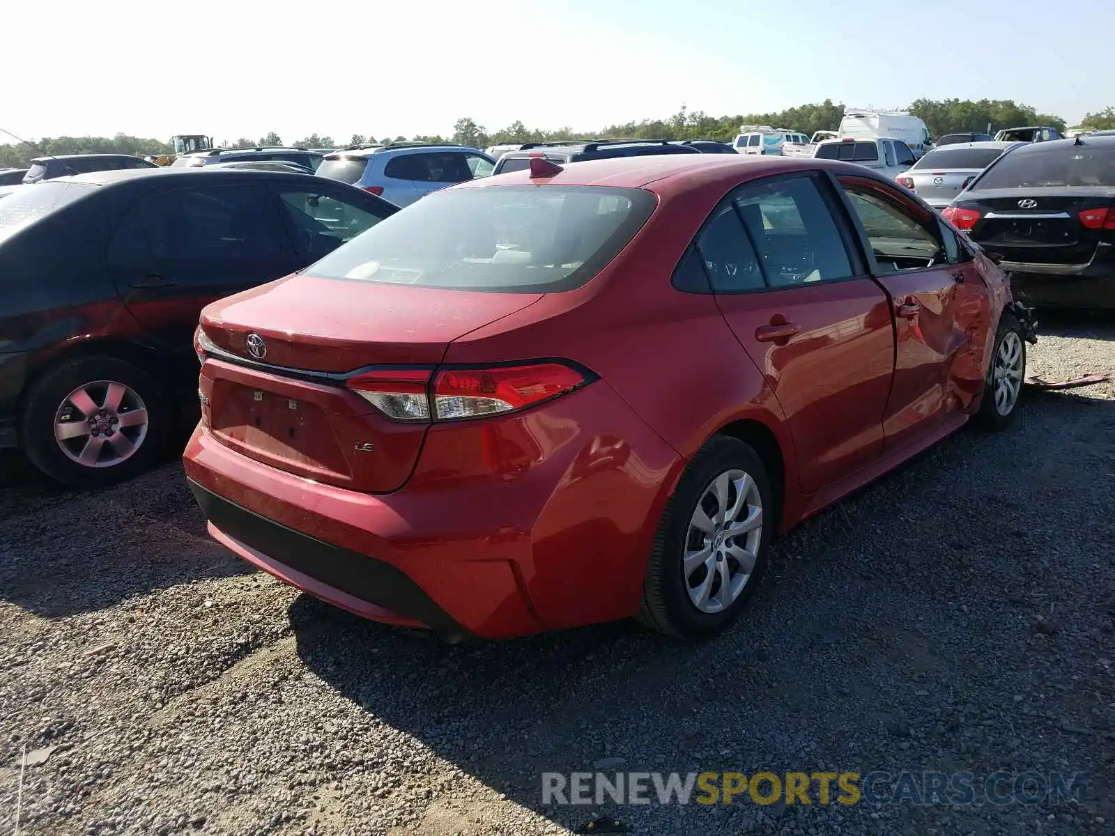 4 Photograph of a damaged car 5YFEPRAE8LP143532 TOYOTA COROLLA 2020