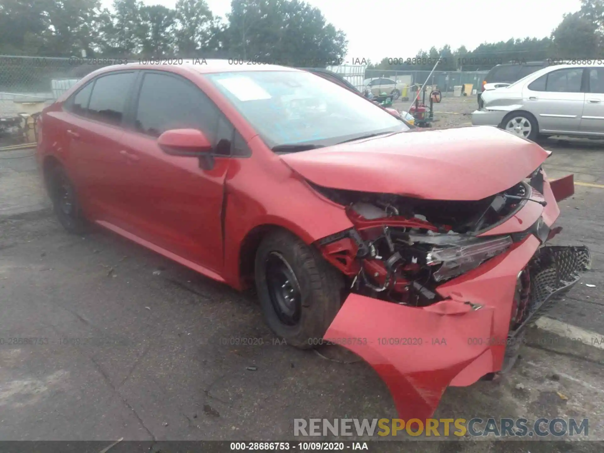 1 Photograph of a damaged car 5YFEPRAE8LP143921 TOYOTA COROLLA 2020