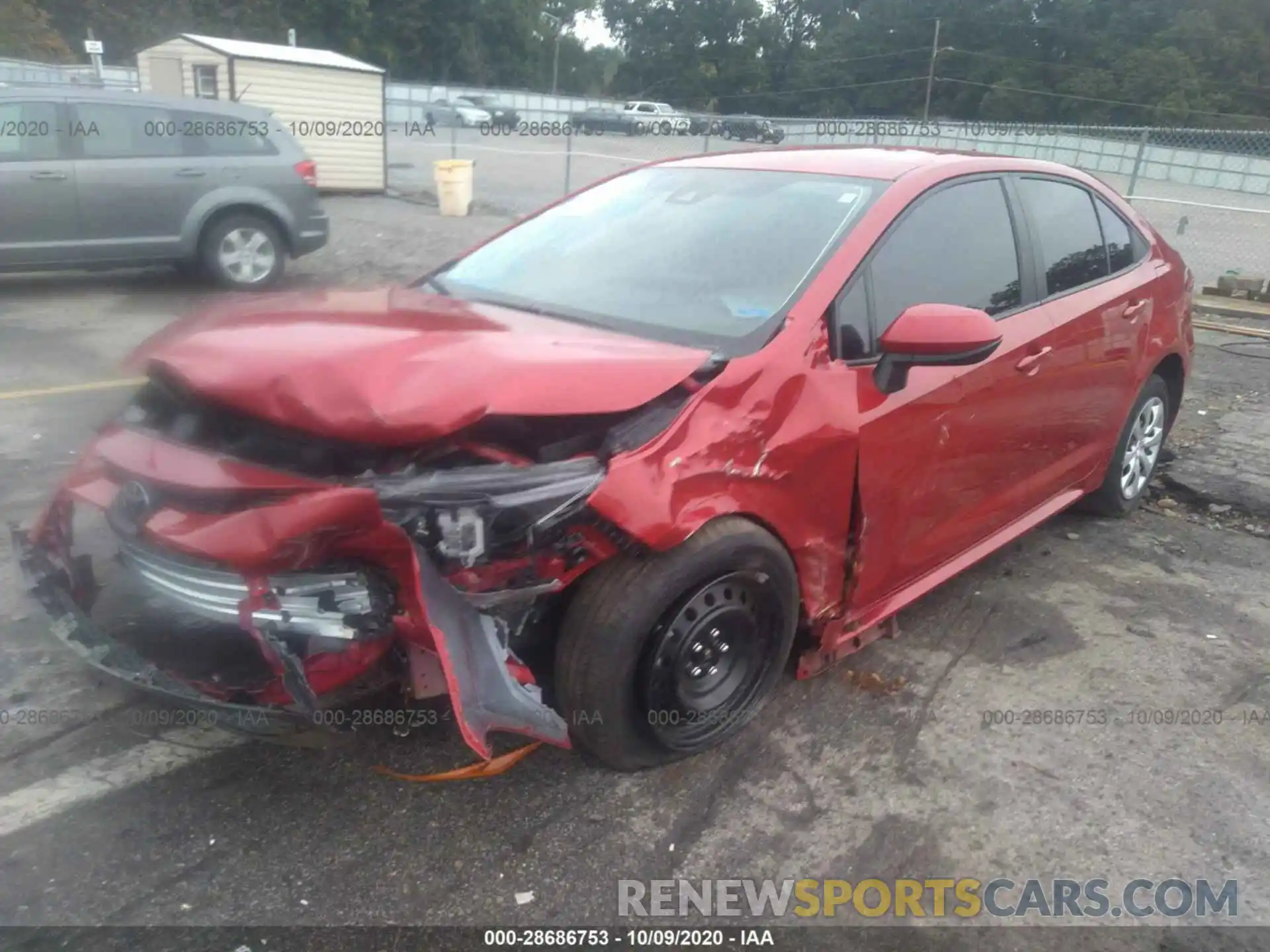 2 Photograph of a damaged car 5YFEPRAE8LP143921 TOYOTA COROLLA 2020