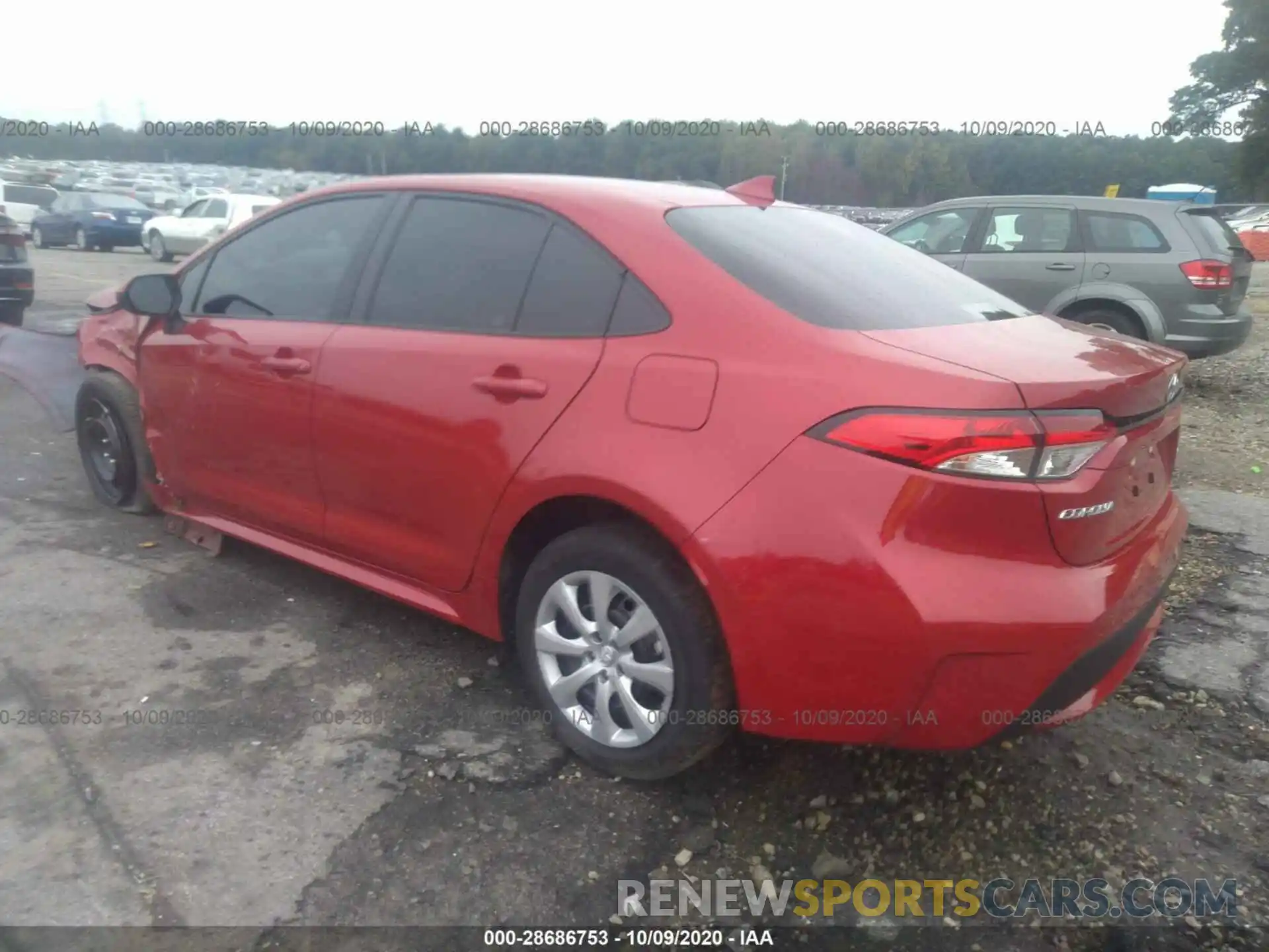 3 Photograph of a damaged car 5YFEPRAE8LP143921 TOYOTA COROLLA 2020