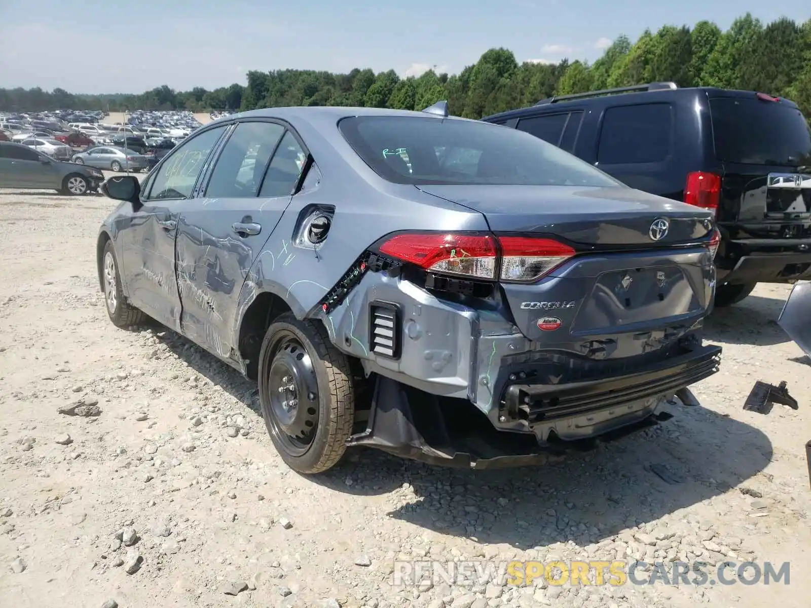 3 Photograph of a damaged car 5YFEPRAE8LP146155 TOYOTA COROLLA 2020