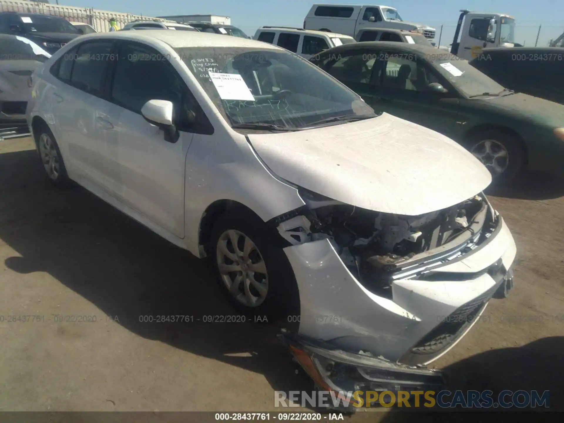 1 Photograph of a damaged car 5YFEPRAE9LP001366 TOYOTA COROLLA 2020