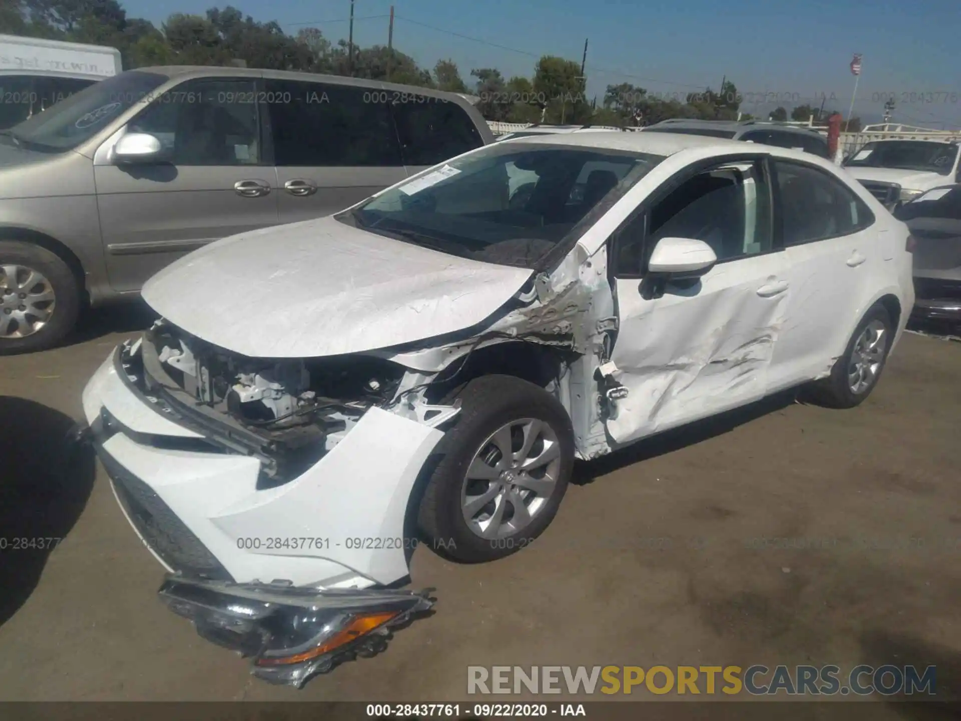 2 Photograph of a damaged car 5YFEPRAE9LP001366 TOYOTA COROLLA 2020