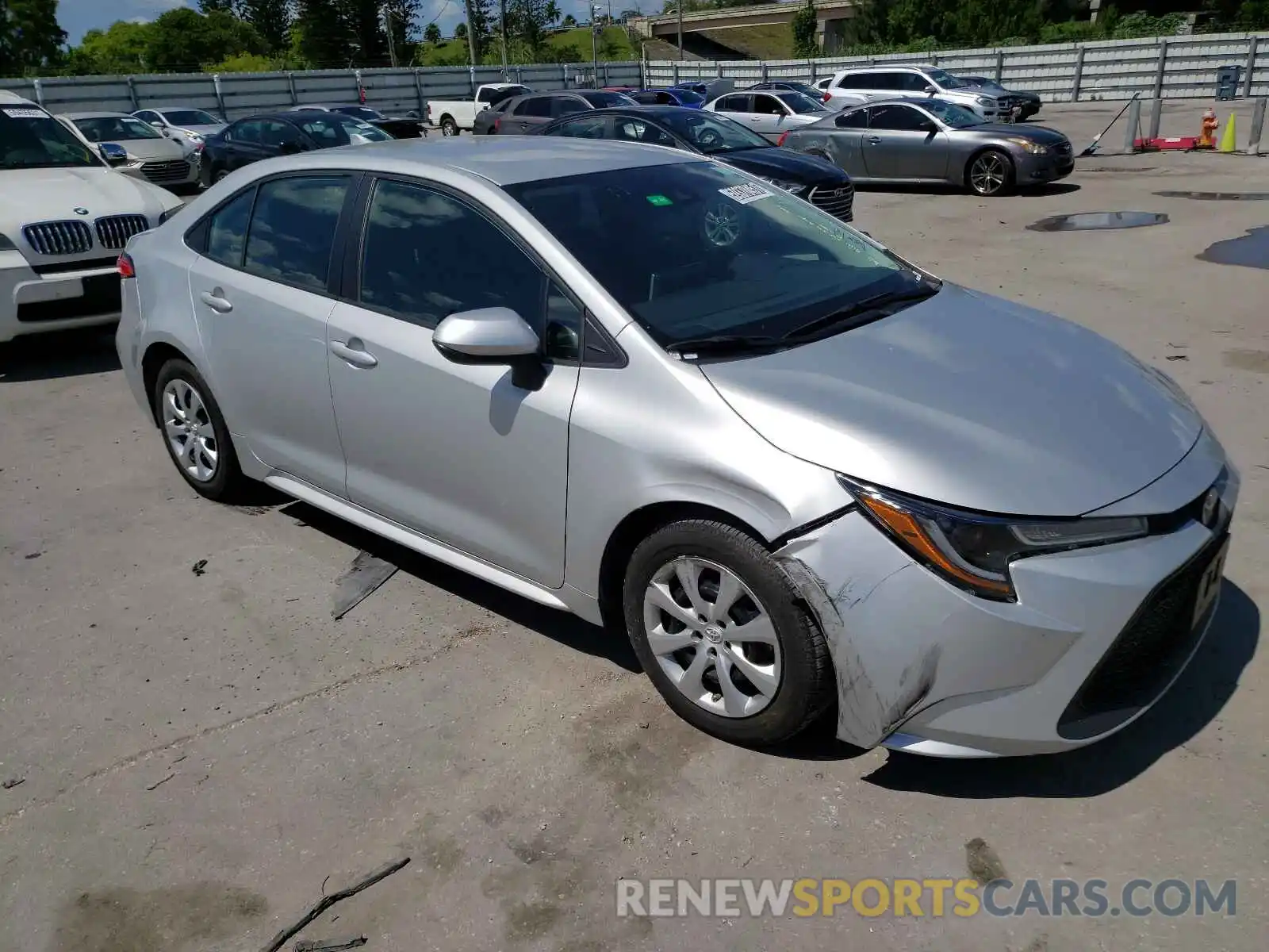 1 Photograph of a damaged car 5YFEPRAE9LP005434 TOYOTA COROLLA 2020