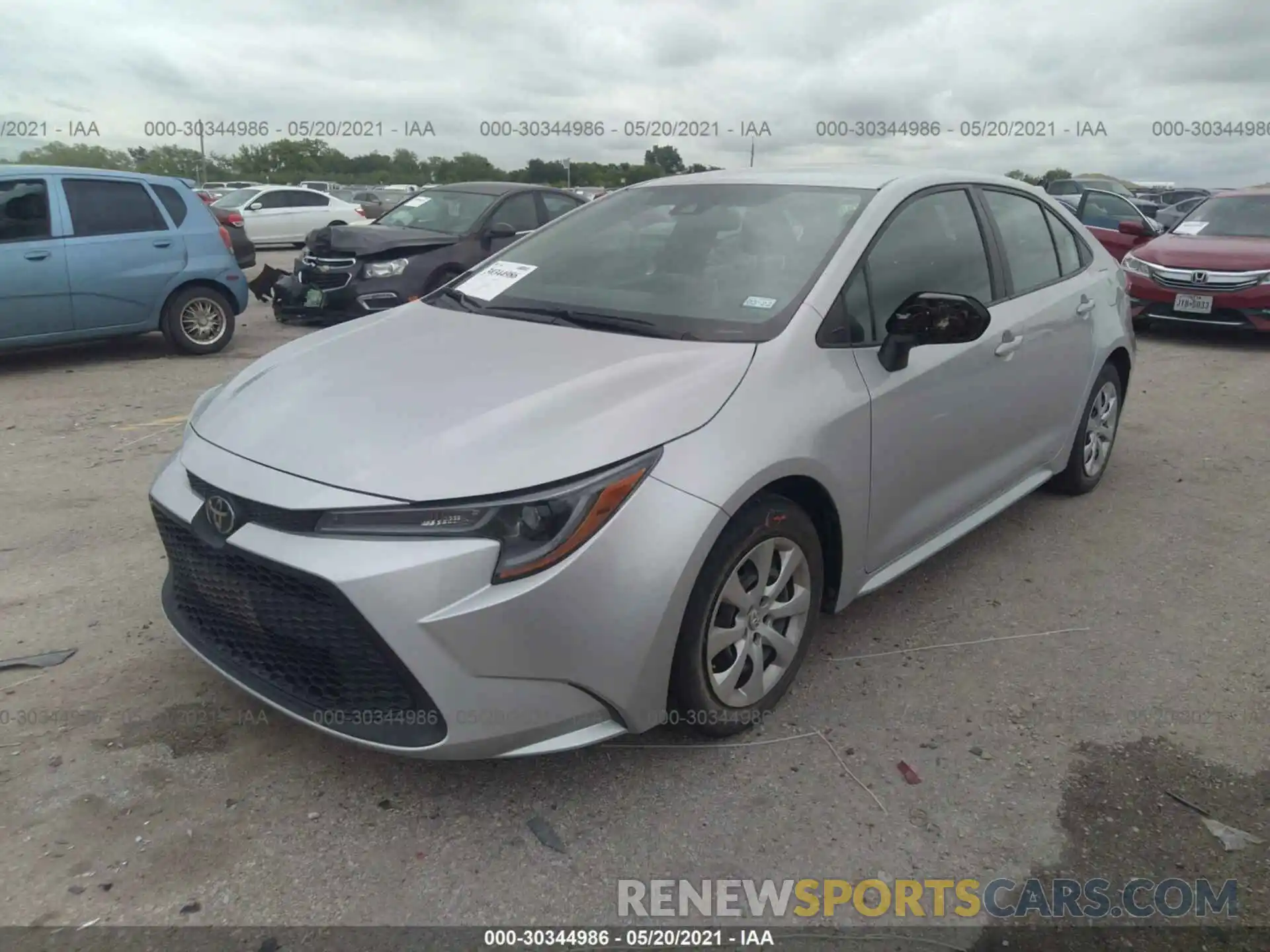 2 Photograph of a damaged car 5YFEPRAE9LP005837 TOYOTA COROLLA 2020