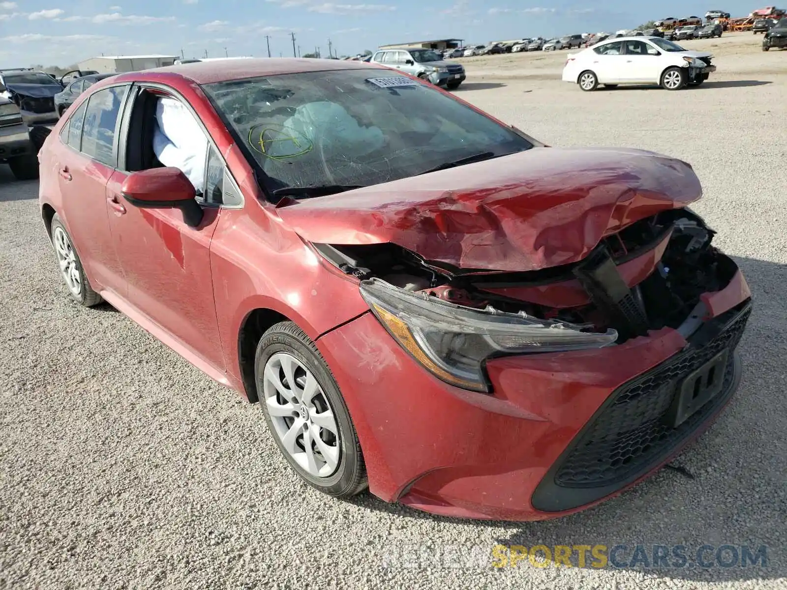 1 Photograph of a damaged car 5YFEPRAE9LP009130 TOYOTA COROLLA 2020