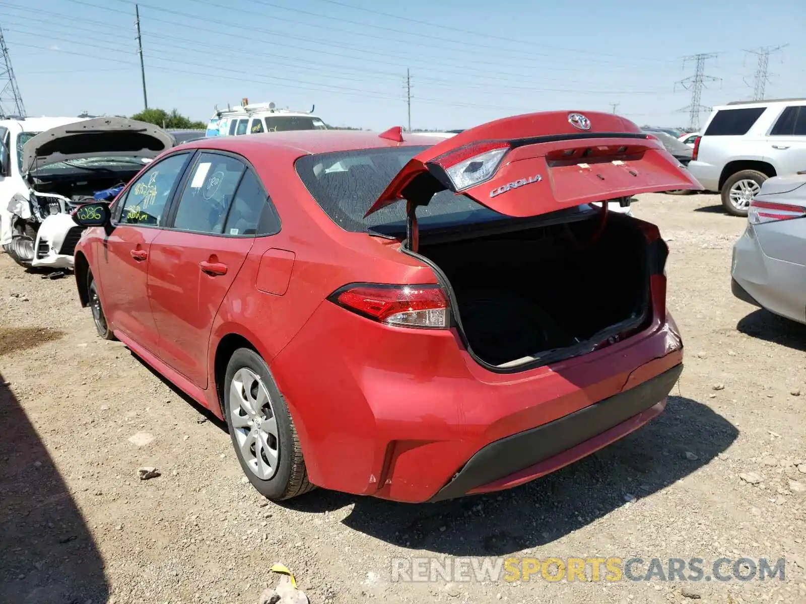 3 Photograph of a damaged car 5YFEPRAE9LP018264 TOYOTA COROLLA 2020