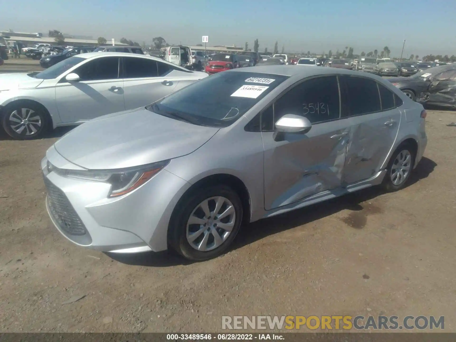 2 Photograph of a damaged car 5YFEPRAE9LP021066 TOYOTA COROLLA 2020