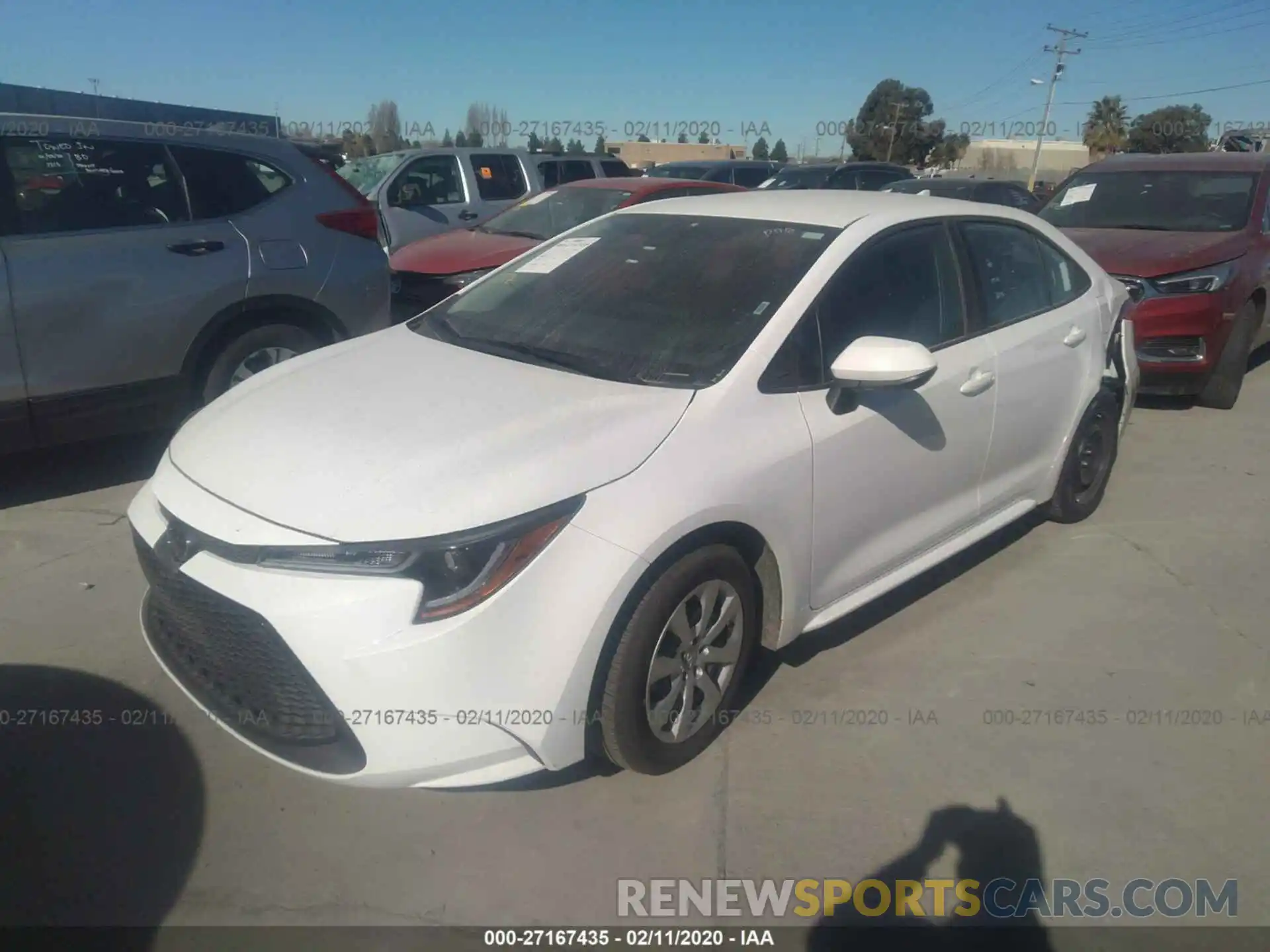 2 Photograph of a damaged car 5YFEPRAE9LP021908 TOYOTA COROLLA 2020