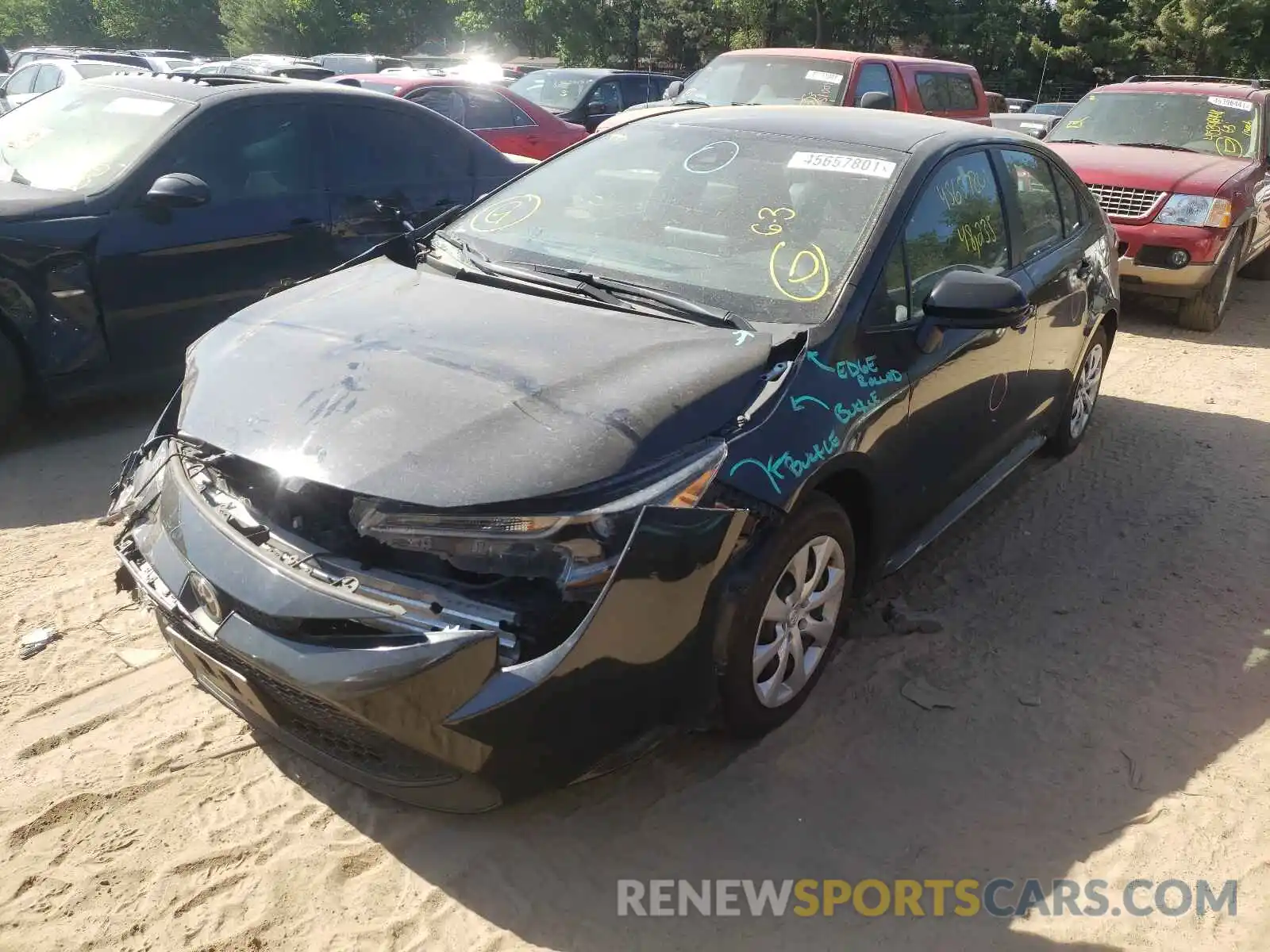 2 Photograph of a damaged car 5YFEPRAE9LP022539 TOYOTA COROLLA 2020