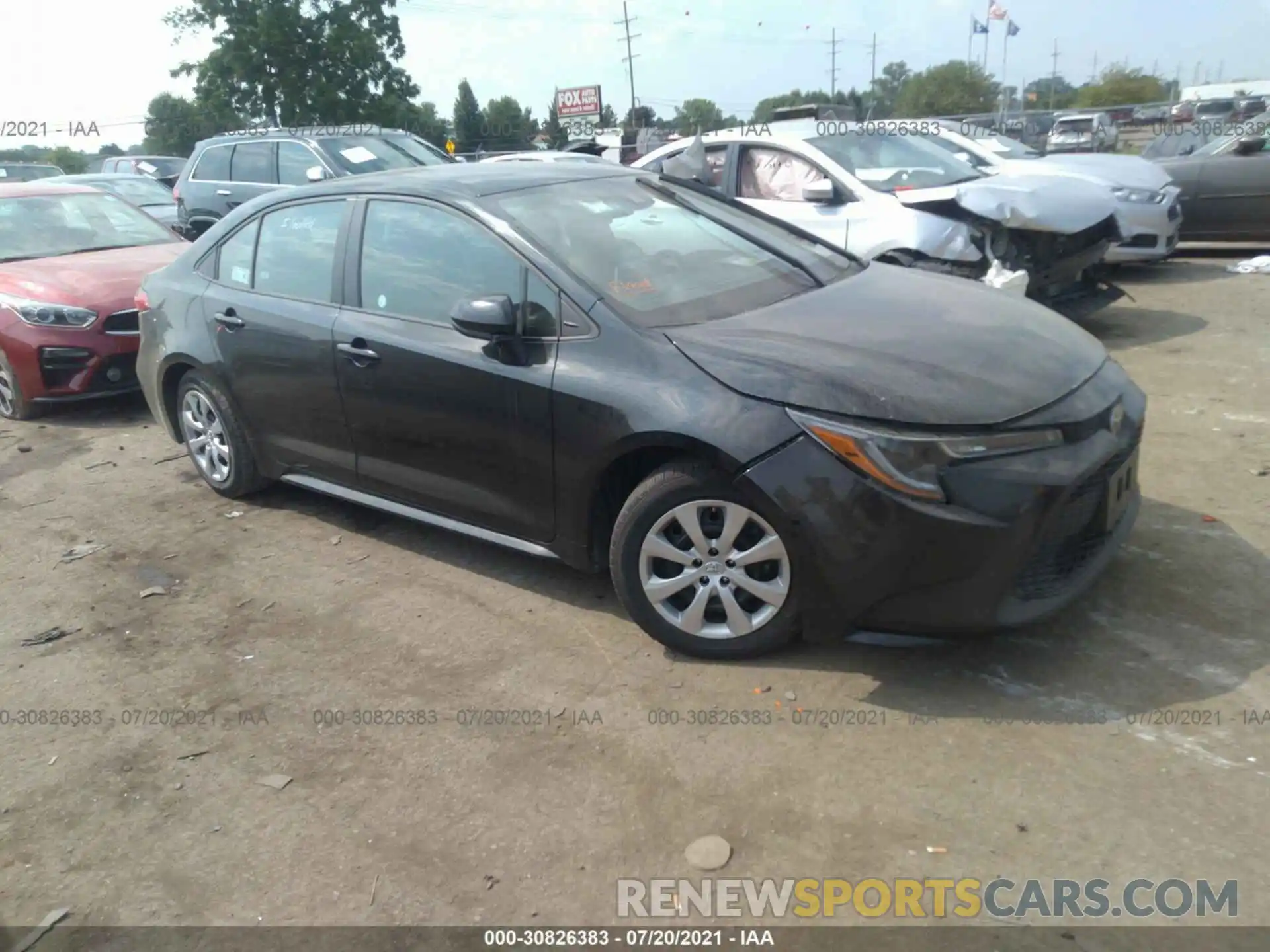 1 Photograph of a damaged car 5YFEPRAE9LP023139 TOYOTA COROLLA 2020