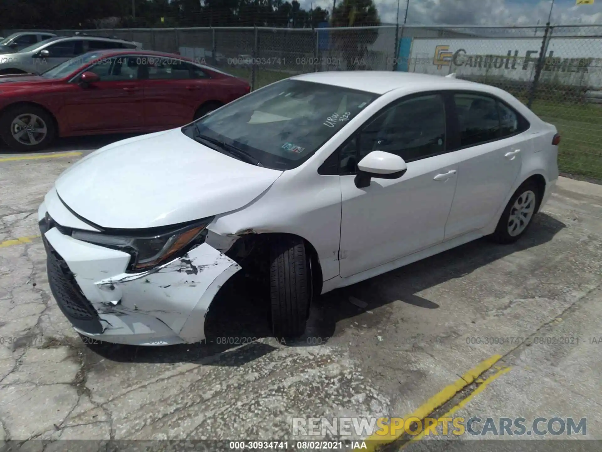 2 Photograph of a damaged car 5YFEPRAE9LP024789 TOYOTA COROLLA 2020