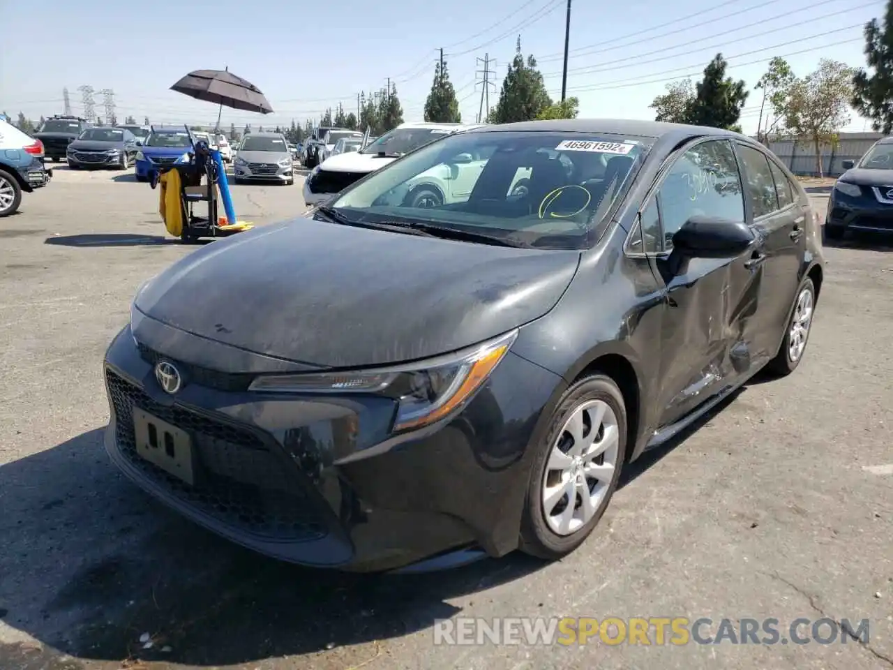 2 Photograph of a damaged car 5YFEPRAE9LP026476 TOYOTA COROLLA 2020