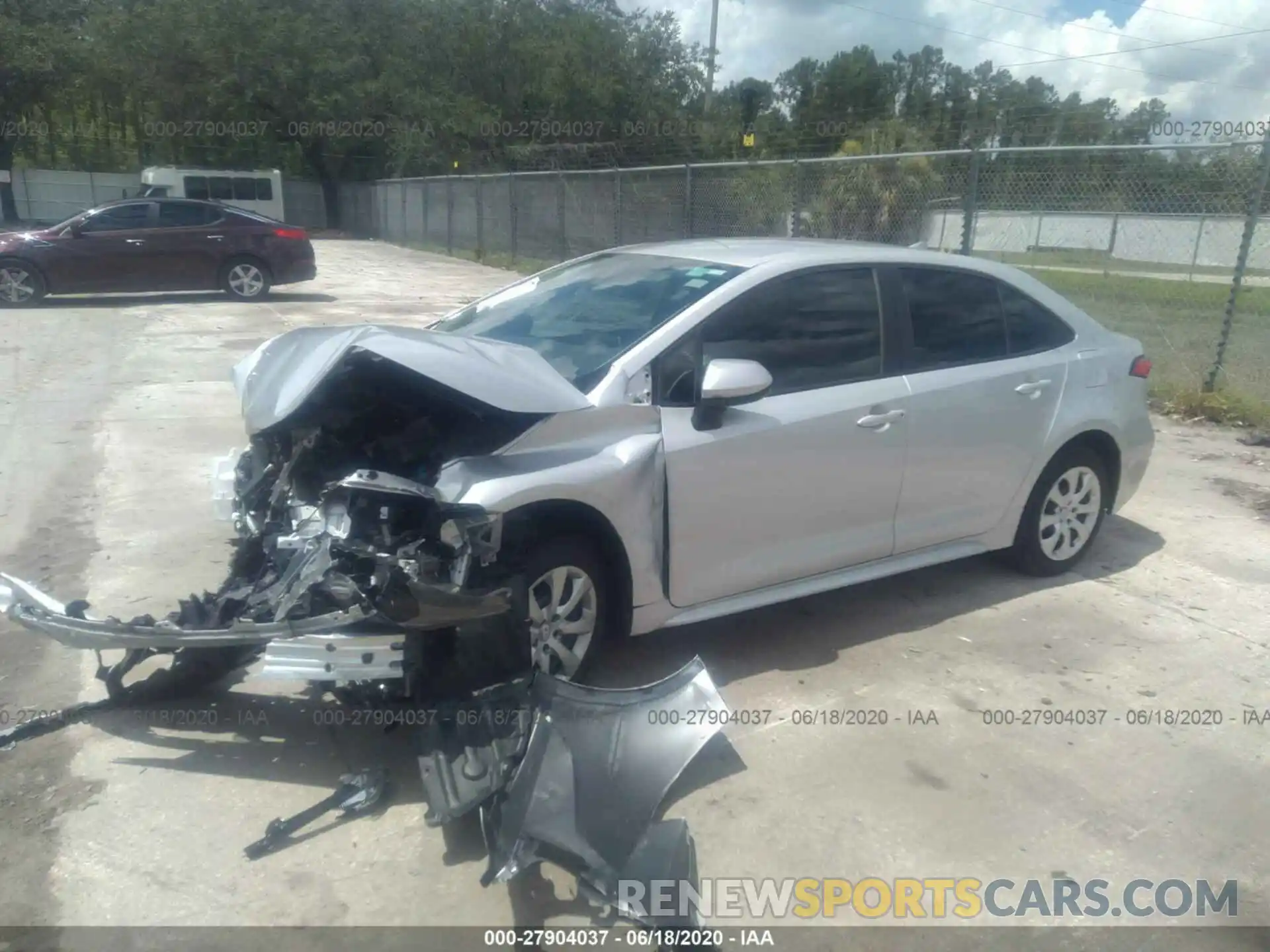 2 Photograph of a damaged car 5YFEPRAE9LP027966 TOYOTA COROLLA 2020