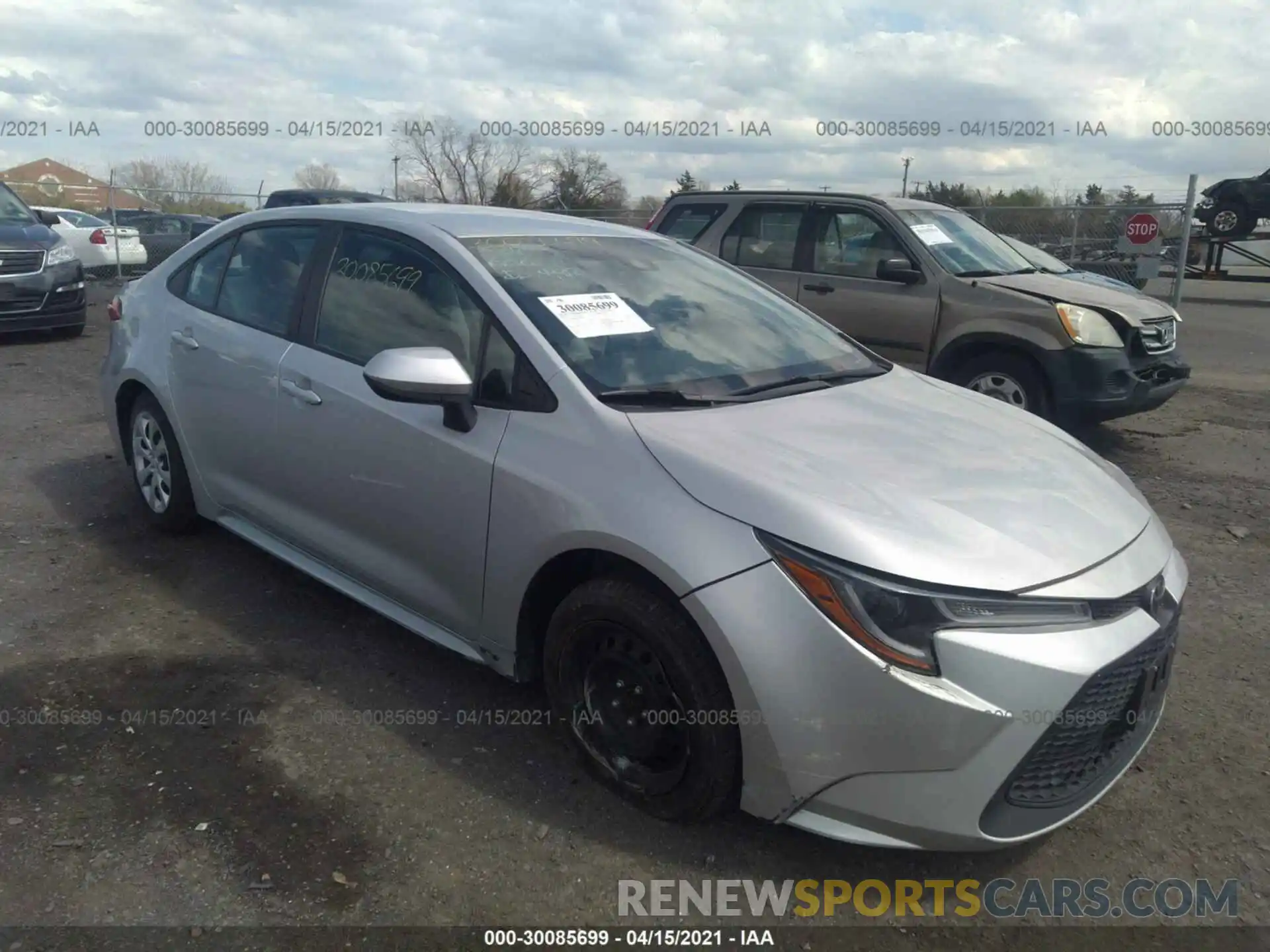 1 Photograph of a damaged car 5YFEPRAE9LP029037 TOYOTA COROLLA 2020