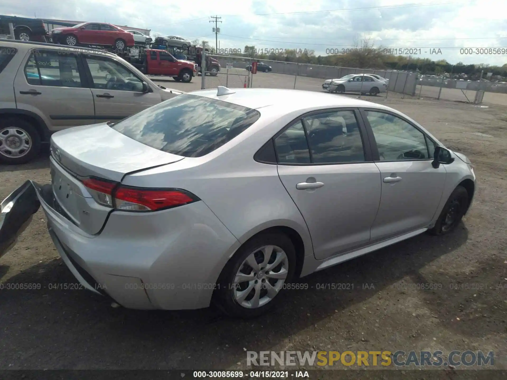 4 Photograph of a damaged car 5YFEPRAE9LP029037 TOYOTA COROLLA 2020