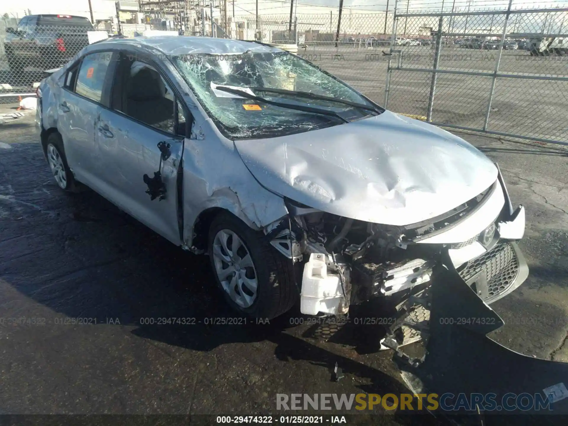 1 Photograph of a damaged car 5YFEPRAE9LP034724 TOYOTA COROLLA 2020
