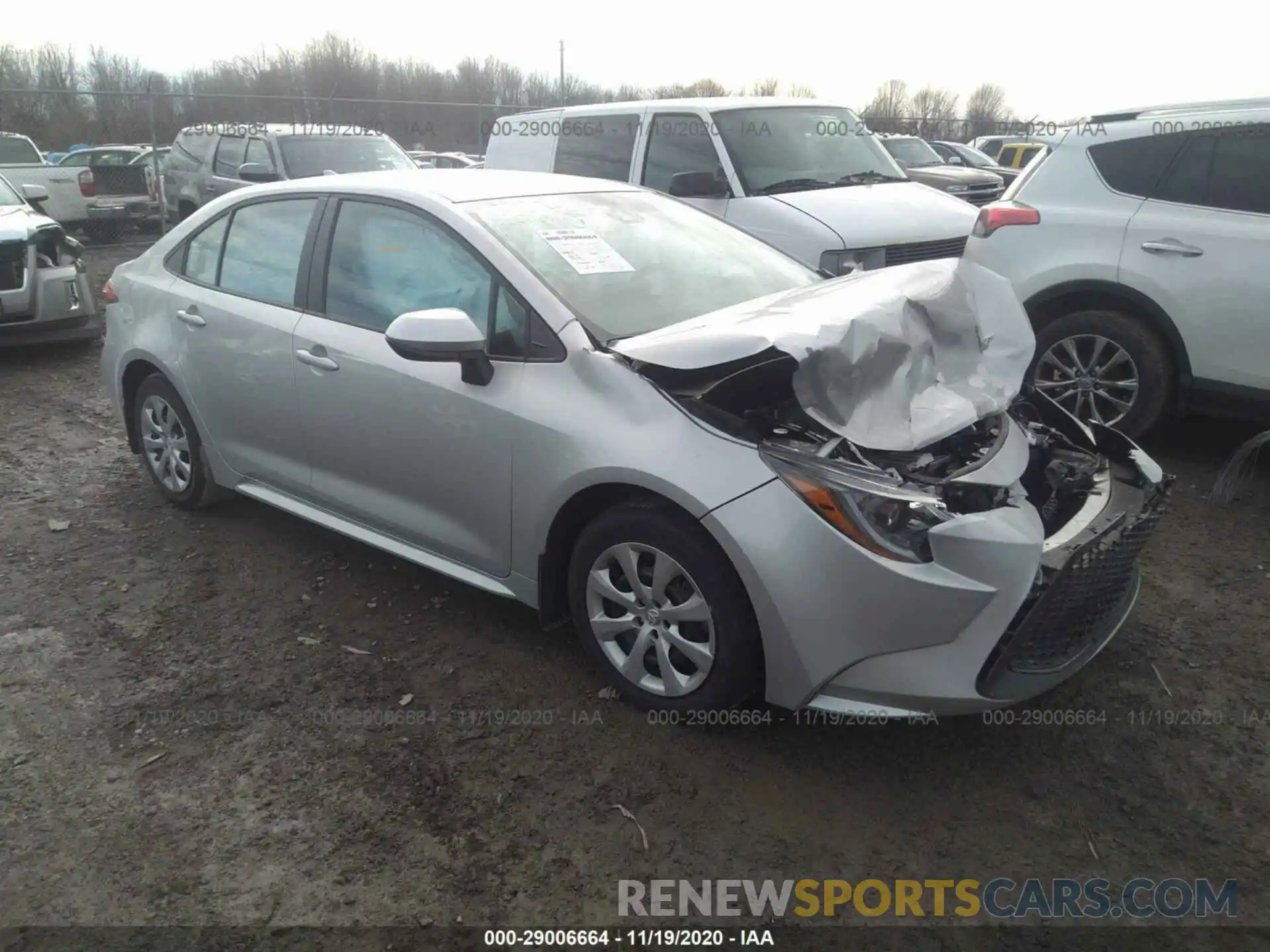 1 Photograph of a damaged car 5YFEPRAE9LP036764 TOYOTA COROLLA 2020