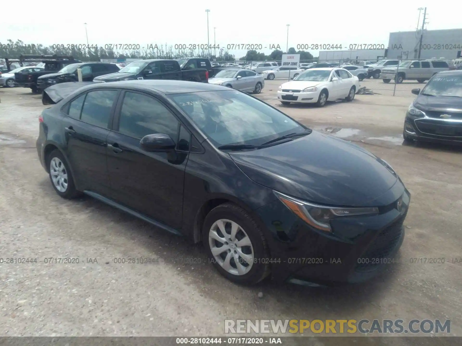 1 Photograph of a damaged car 5YFEPRAE9LP037719 TOYOTA COROLLA 2020