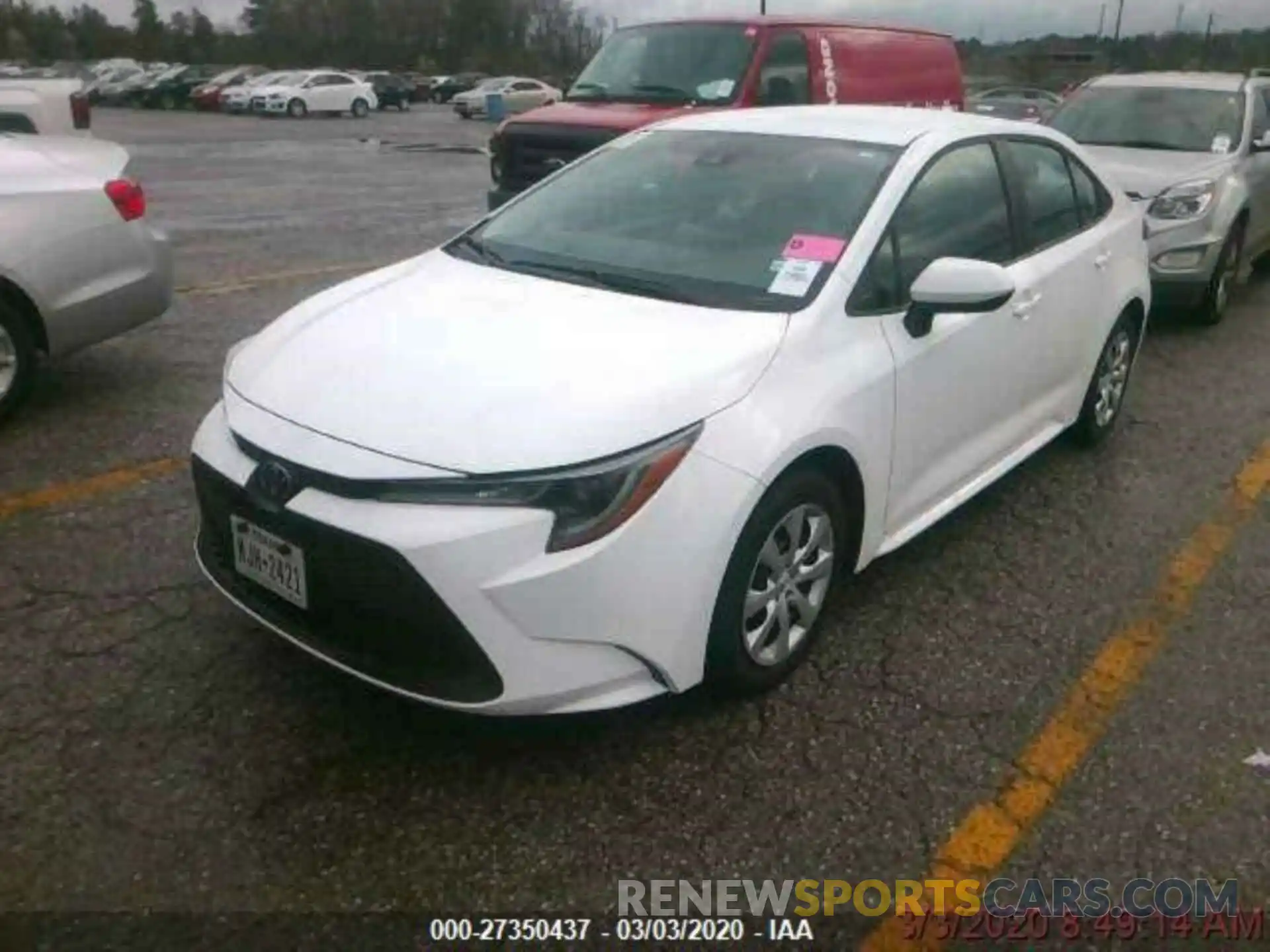 1 Photograph of a damaged car 5YFEPRAE9LP038384 TOYOTA COROLLA 2020