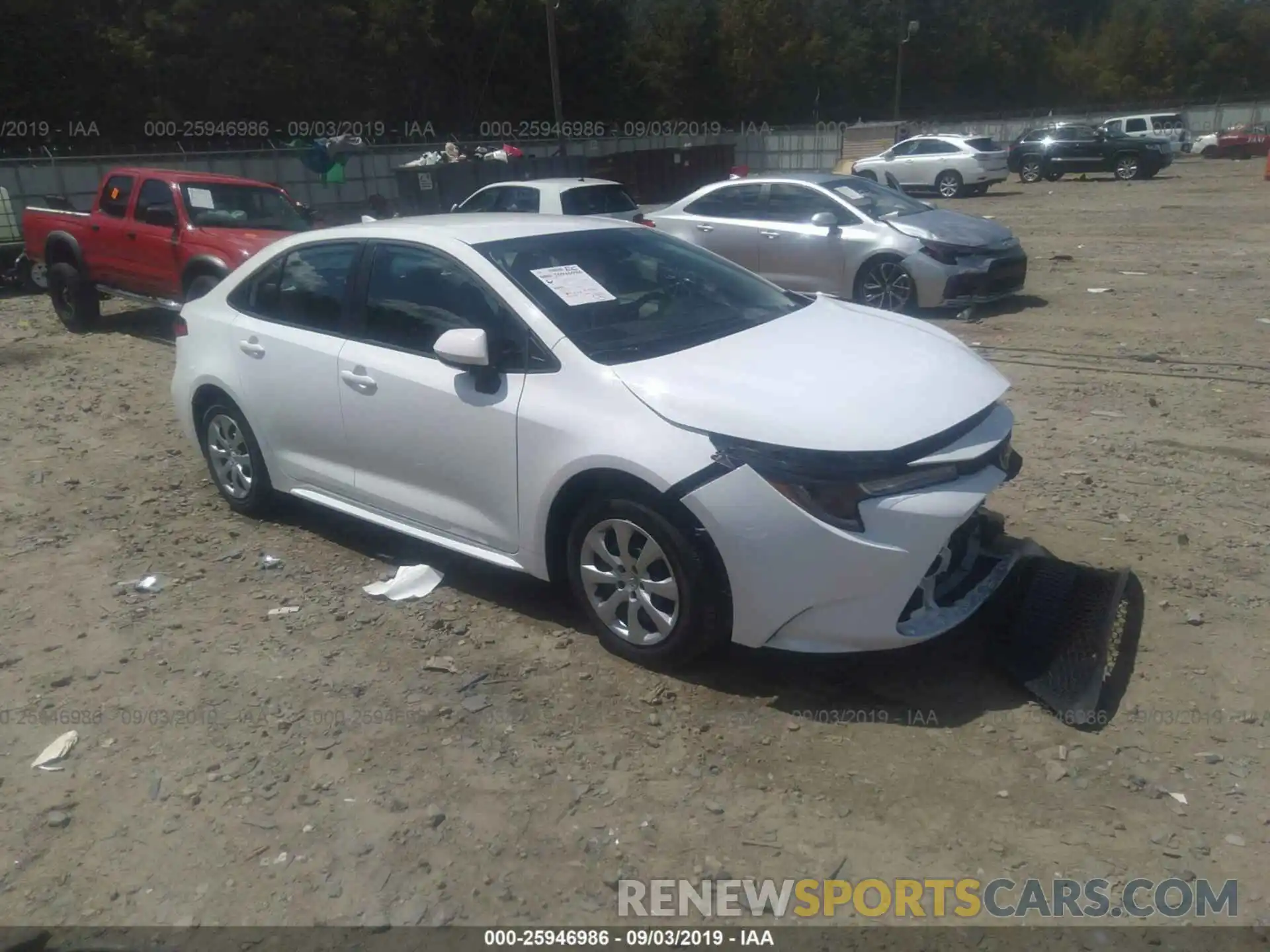 1 Photograph of a damaged car 5YFEPRAE9LP039275 TOYOTA COROLLA 2020