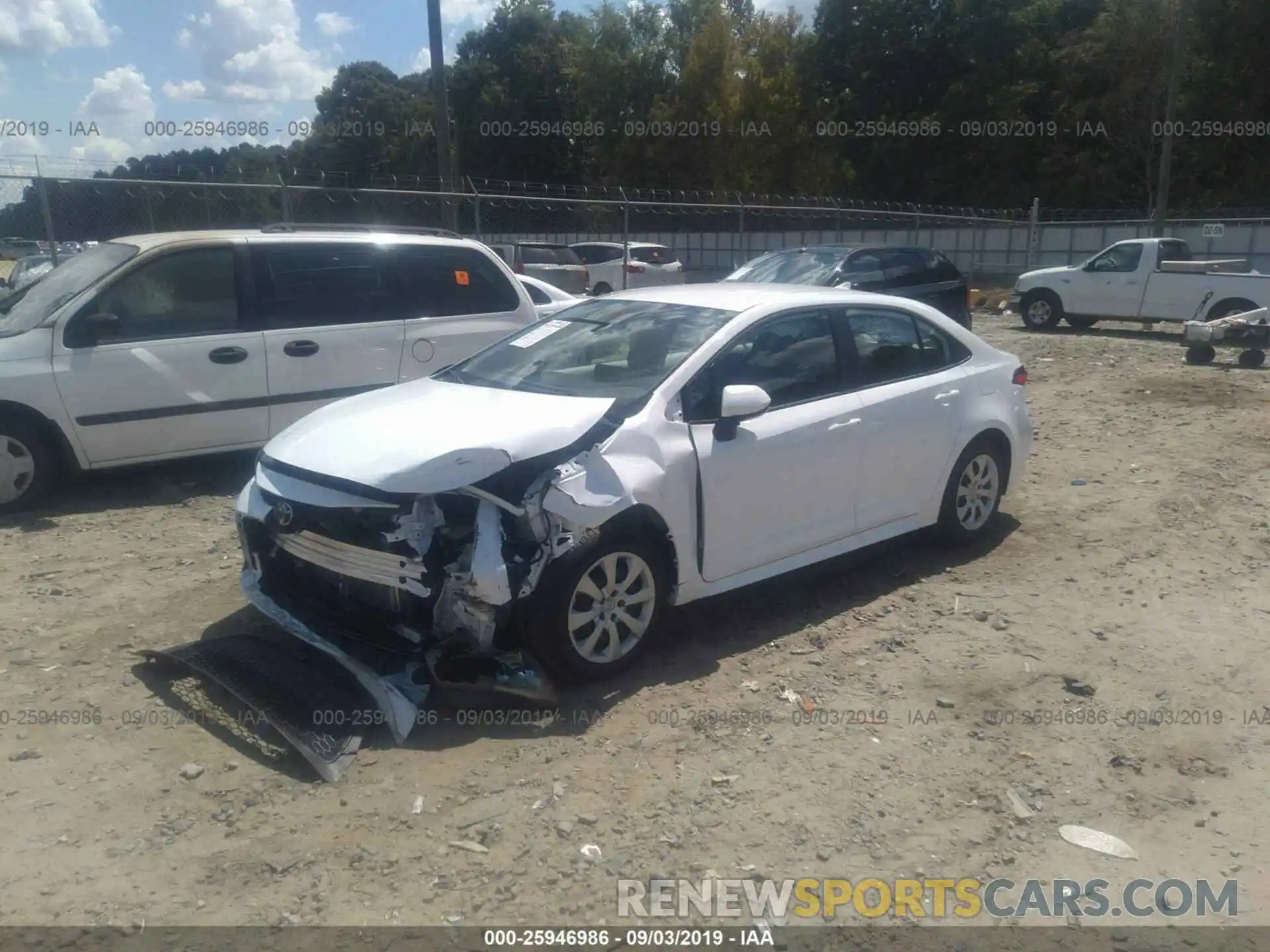 2 Photograph of a damaged car 5YFEPRAE9LP039275 TOYOTA COROLLA 2020