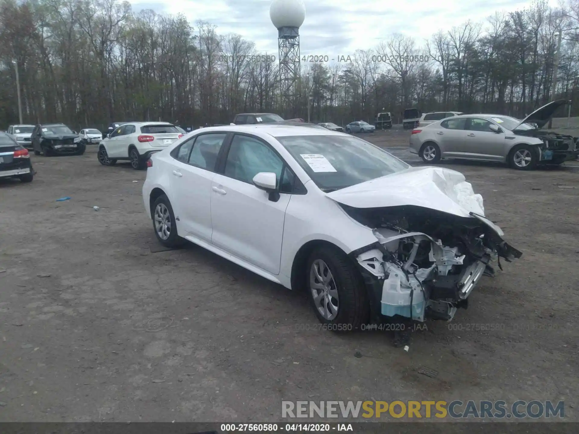 1 Photograph of a damaged car 5YFEPRAE9LP045514 TOYOTA COROLLA 2020