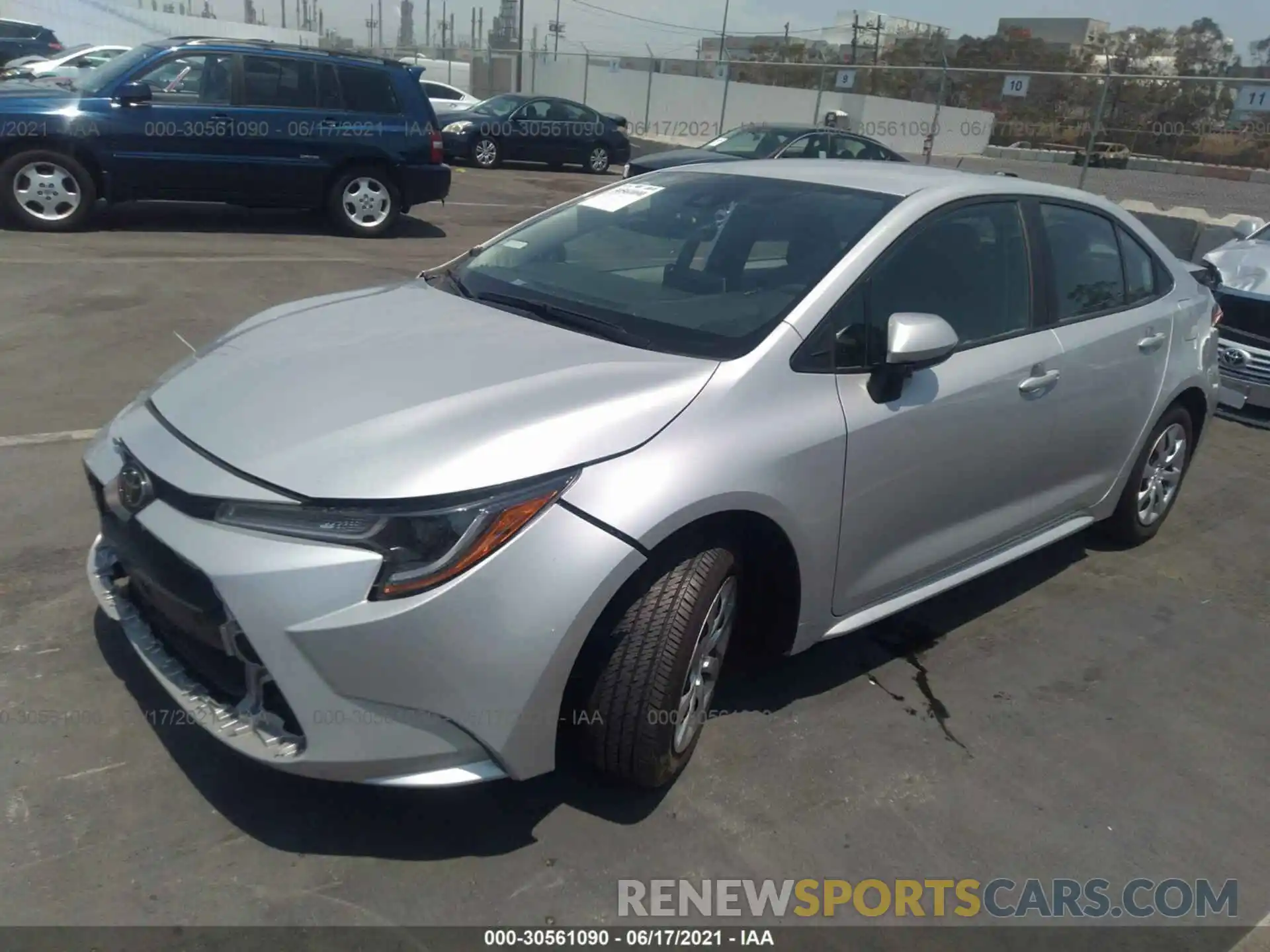 2 Photograph of a damaged car 5YFEPRAE9LP046131 TOYOTA COROLLA 2020