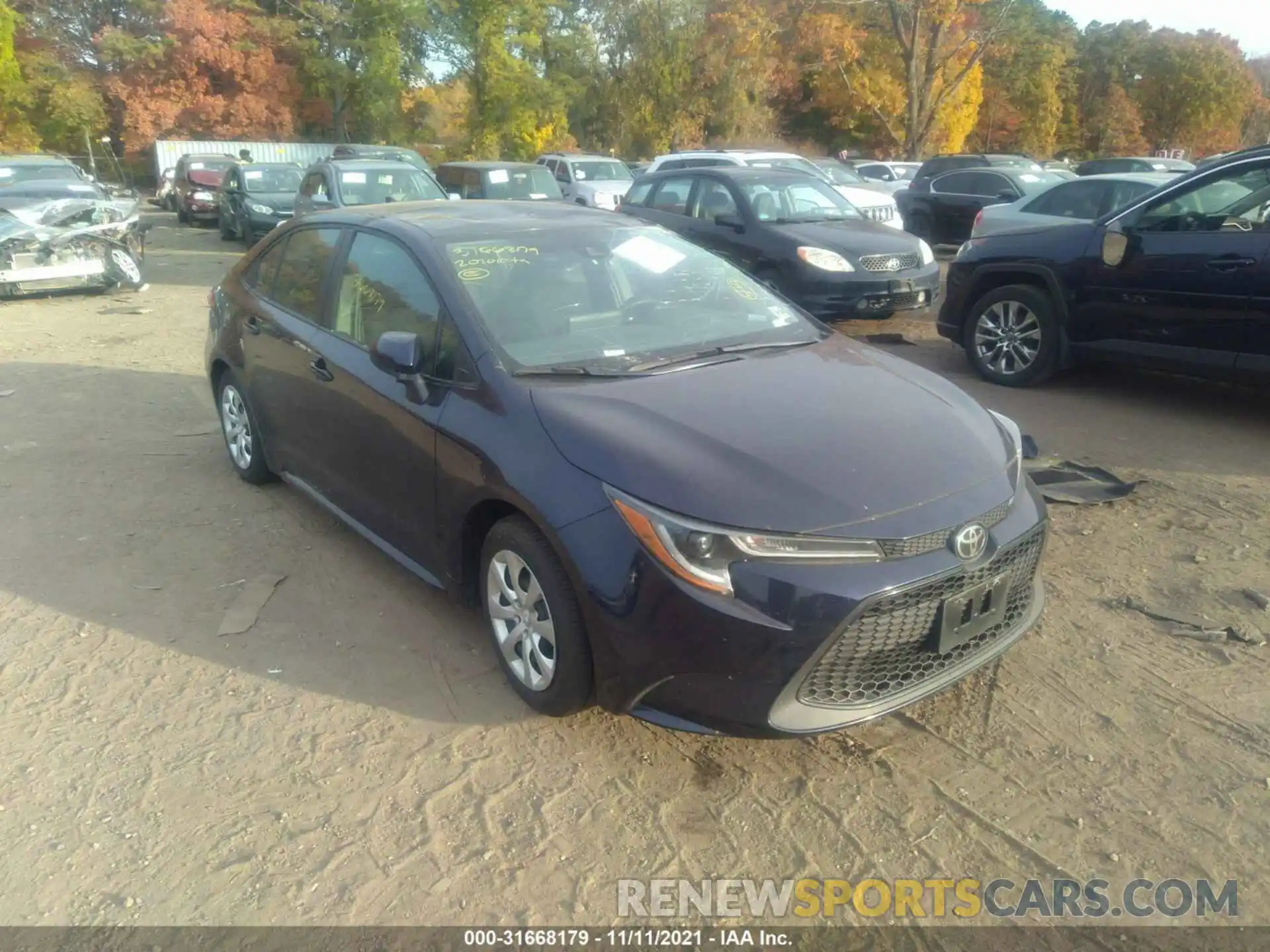 1 Photograph of a damaged car 5YFEPRAE9LP047862 TOYOTA COROLLA 2020