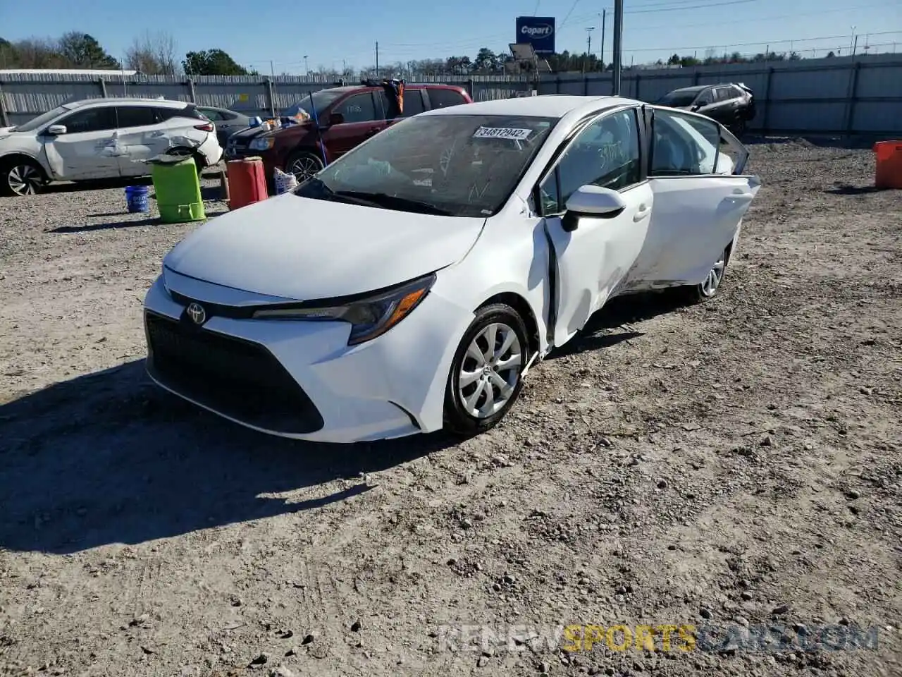 2 Photograph of a damaged car 5YFEPRAE9LP049157 TOYOTA COROLLA 2020