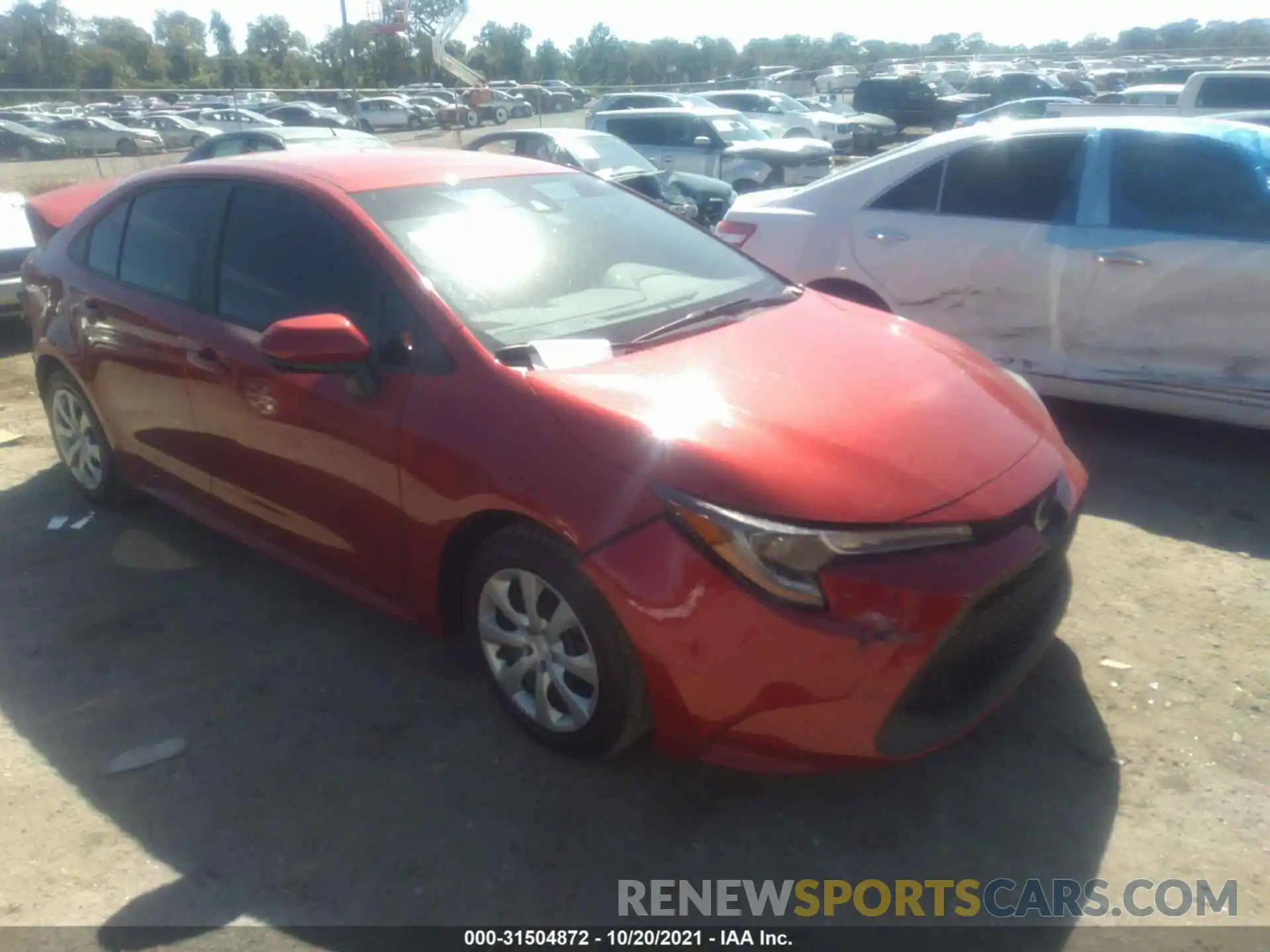 1 Photograph of a damaged car 5YFEPRAE9LP053788 TOYOTA COROLLA 2020