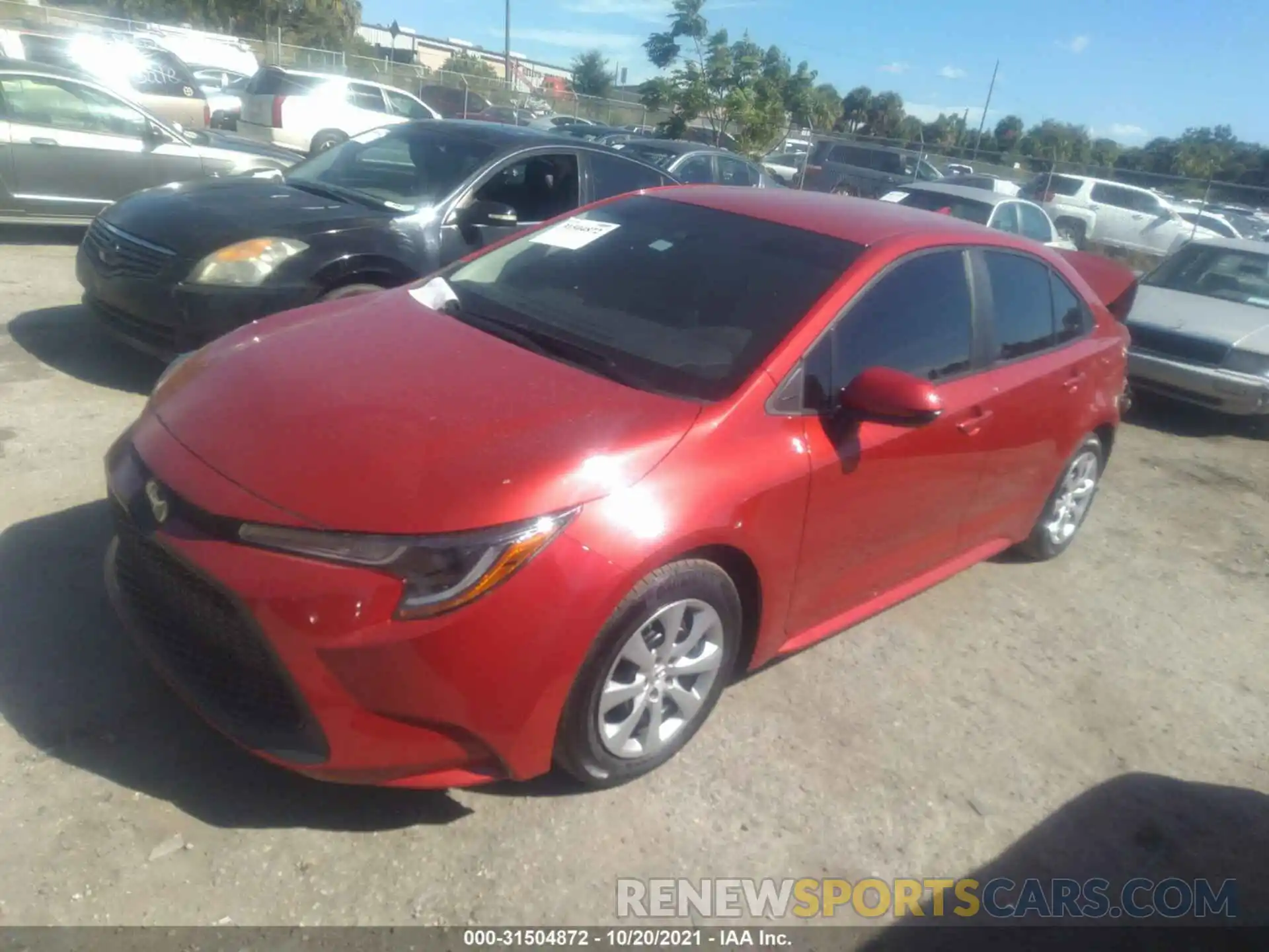 2 Photograph of a damaged car 5YFEPRAE9LP053788 TOYOTA COROLLA 2020