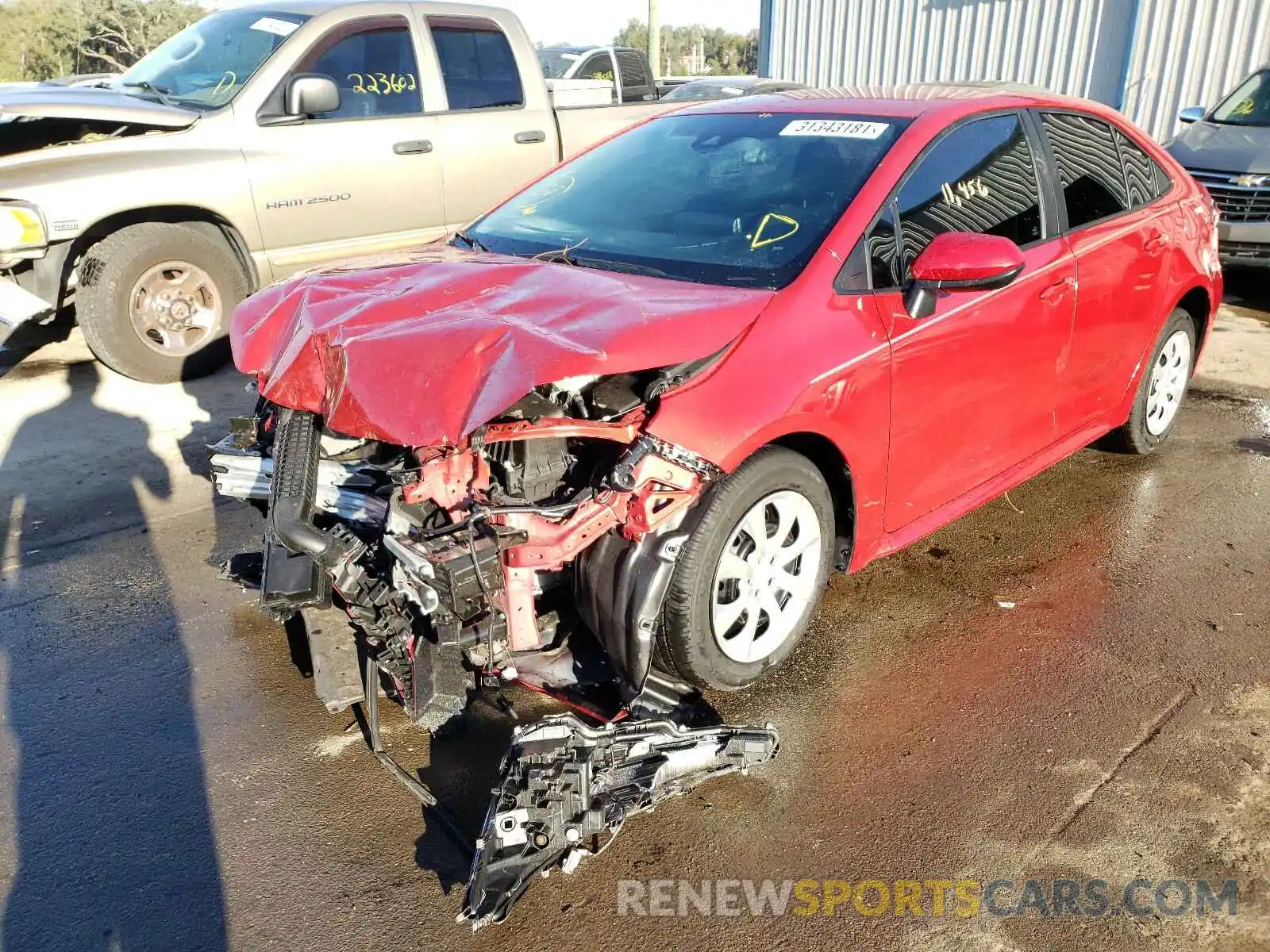 2 Photograph of a damaged car 5YFEPRAE9LP054472 TOYOTA COROLLA 2020