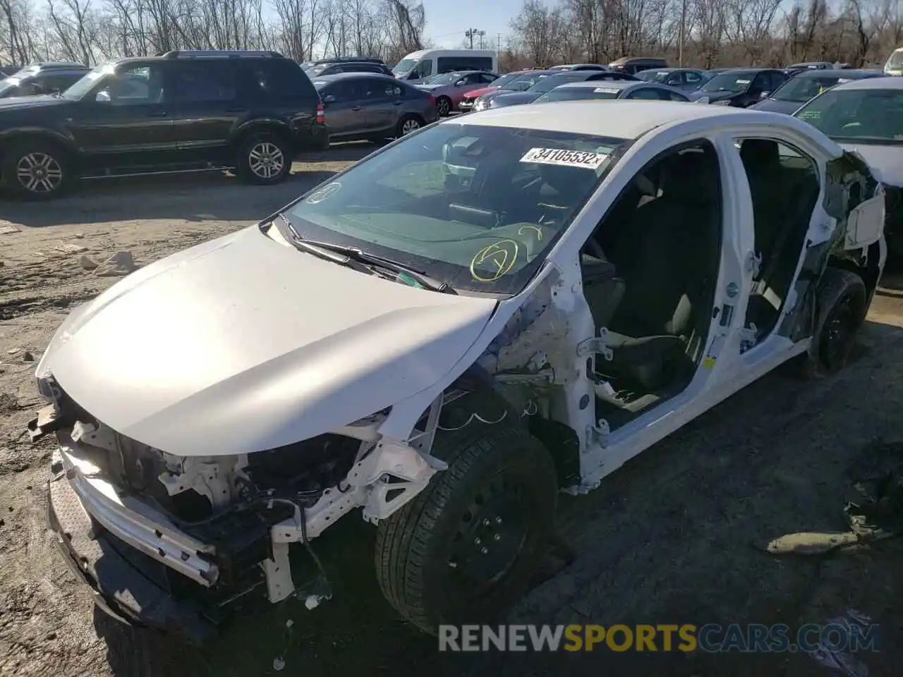 2 Photograph of a damaged car 5YFEPRAE9LP054746 TOYOTA COROLLA 2020