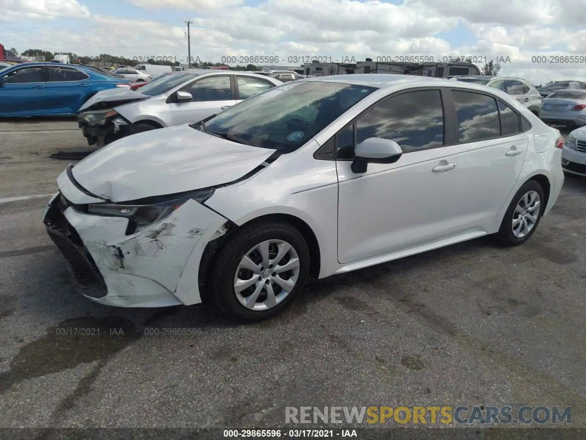 2 Photograph of a damaged car 5YFEPRAE9LP057940 TOYOTA COROLLA 2020