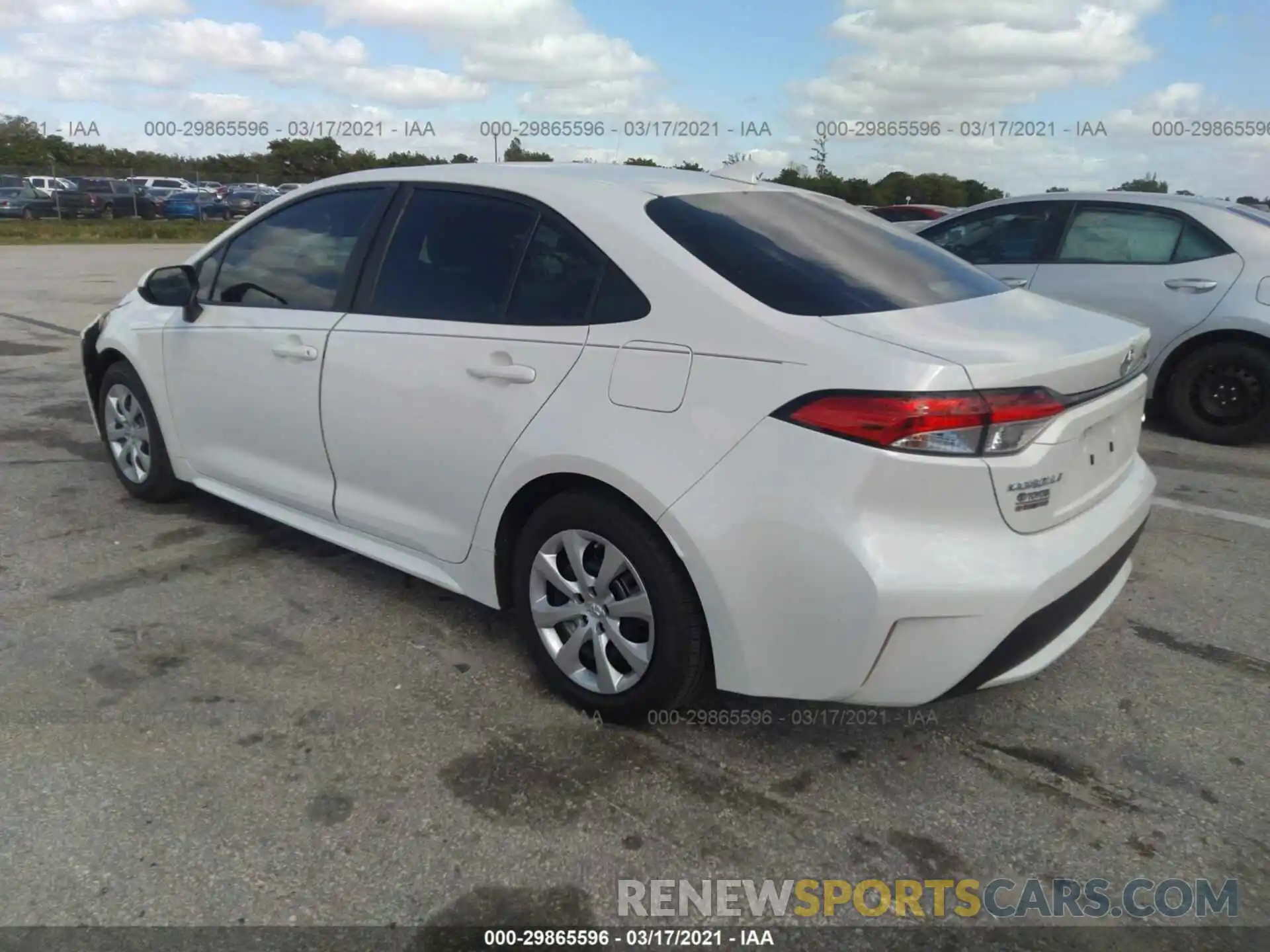 3 Photograph of a damaged car 5YFEPRAE9LP057940 TOYOTA COROLLA 2020