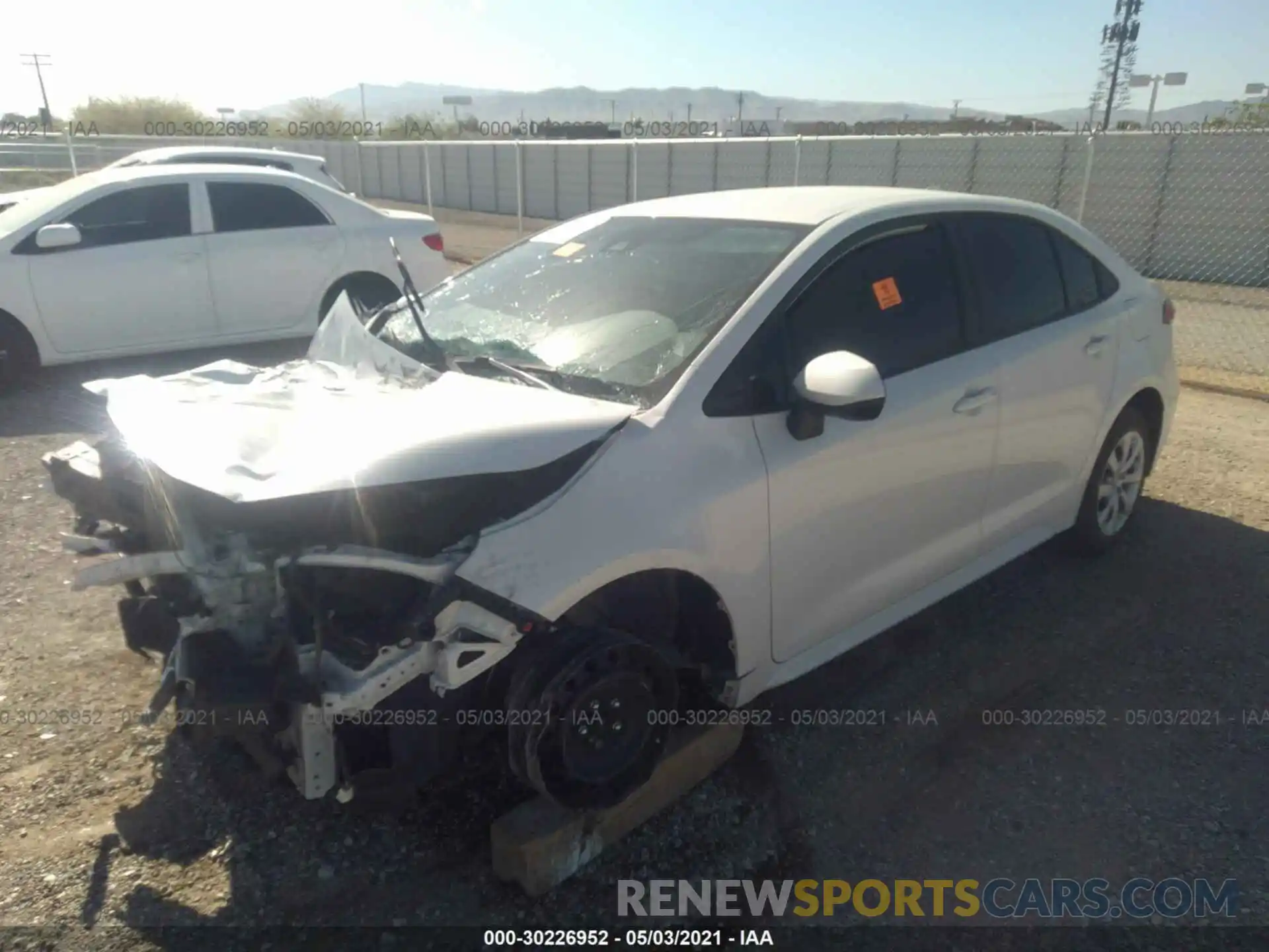 2 Photograph of a damaged car 5YFEPRAE9LP058103 TOYOTA COROLLA 2020