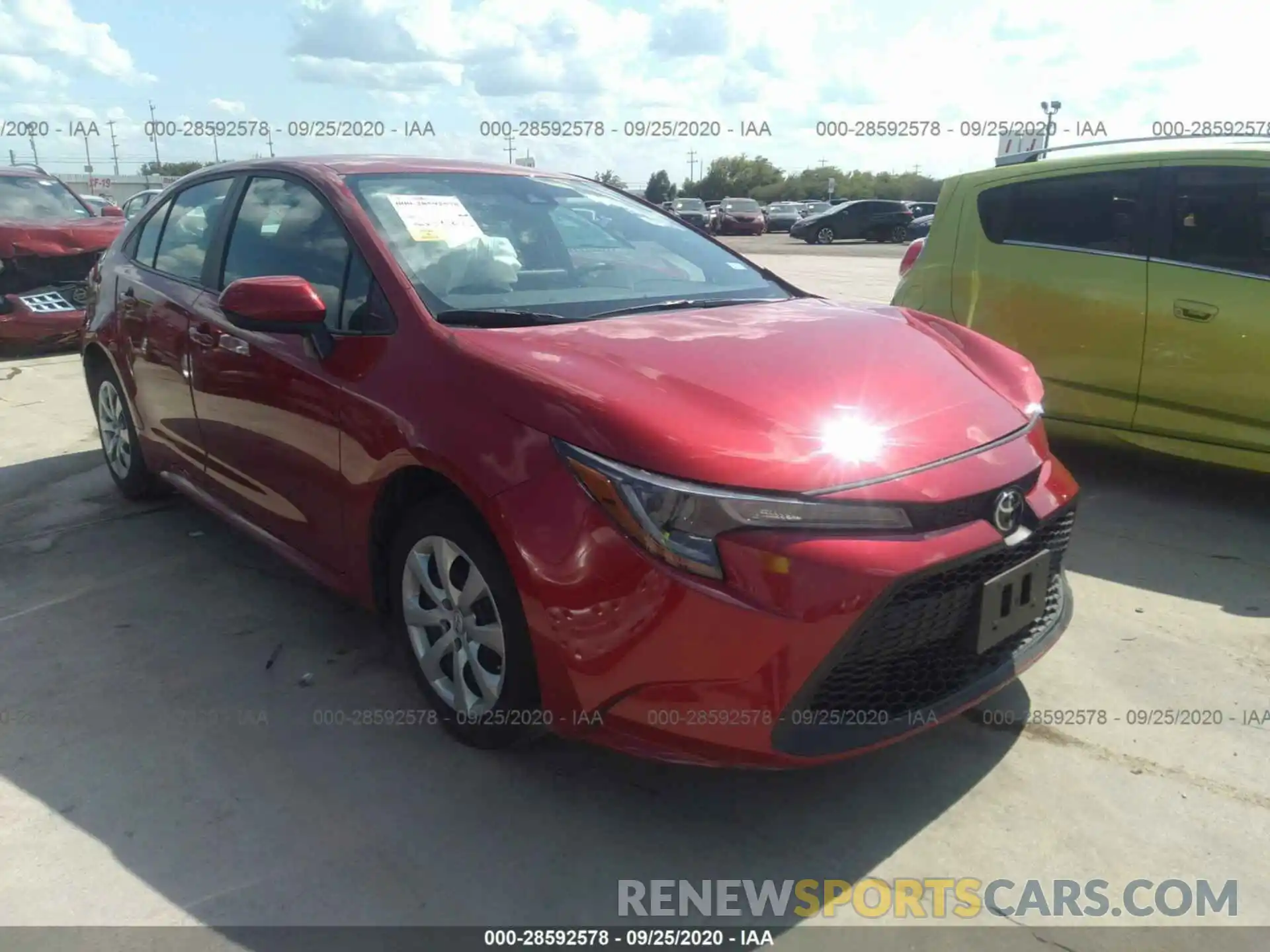 1 Photograph of a damaged car 5YFEPRAE9LP058716 TOYOTA COROLLA 2020