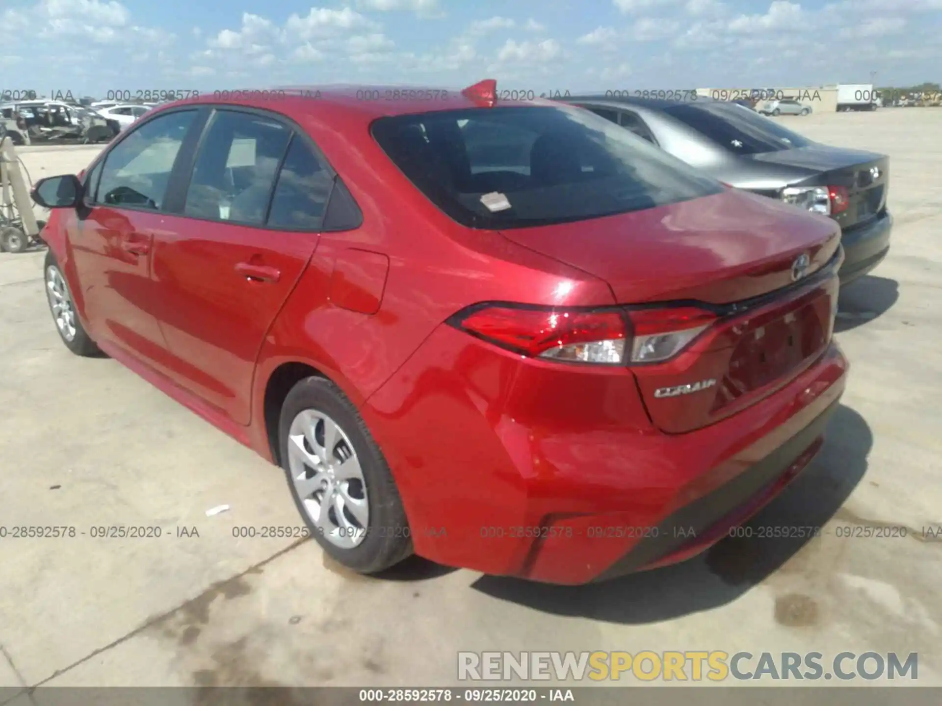 3 Photograph of a damaged car 5YFEPRAE9LP058716 TOYOTA COROLLA 2020