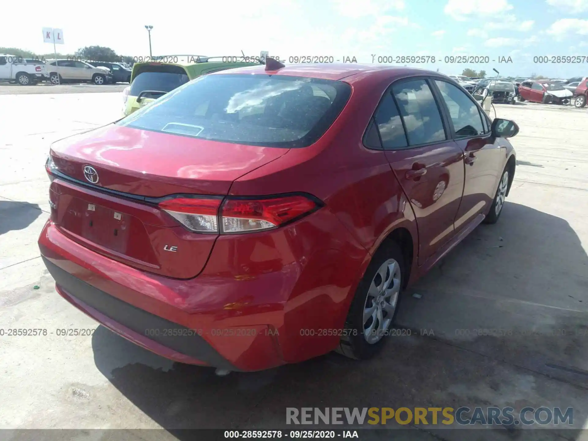 4 Photograph of a damaged car 5YFEPRAE9LP058716 TOYOTA COROLLA 2020