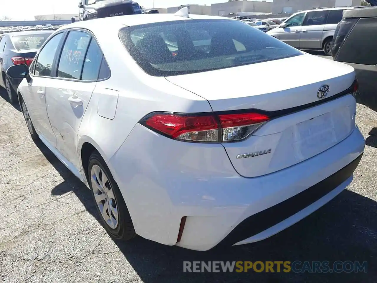 3 Photograph of a damaged car 5YFEPRAE9LP061034 TOYOTA COROLLA 2020