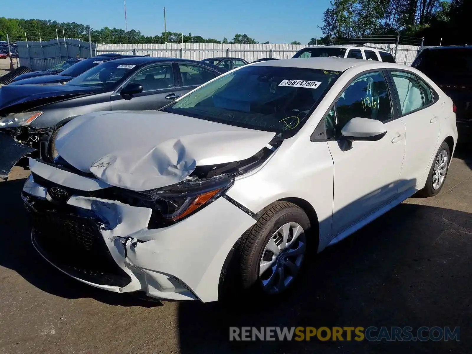 2 Photograph of a damaged car 5YFEPRAE9LP062426 TOYOTA COROLLA 2020